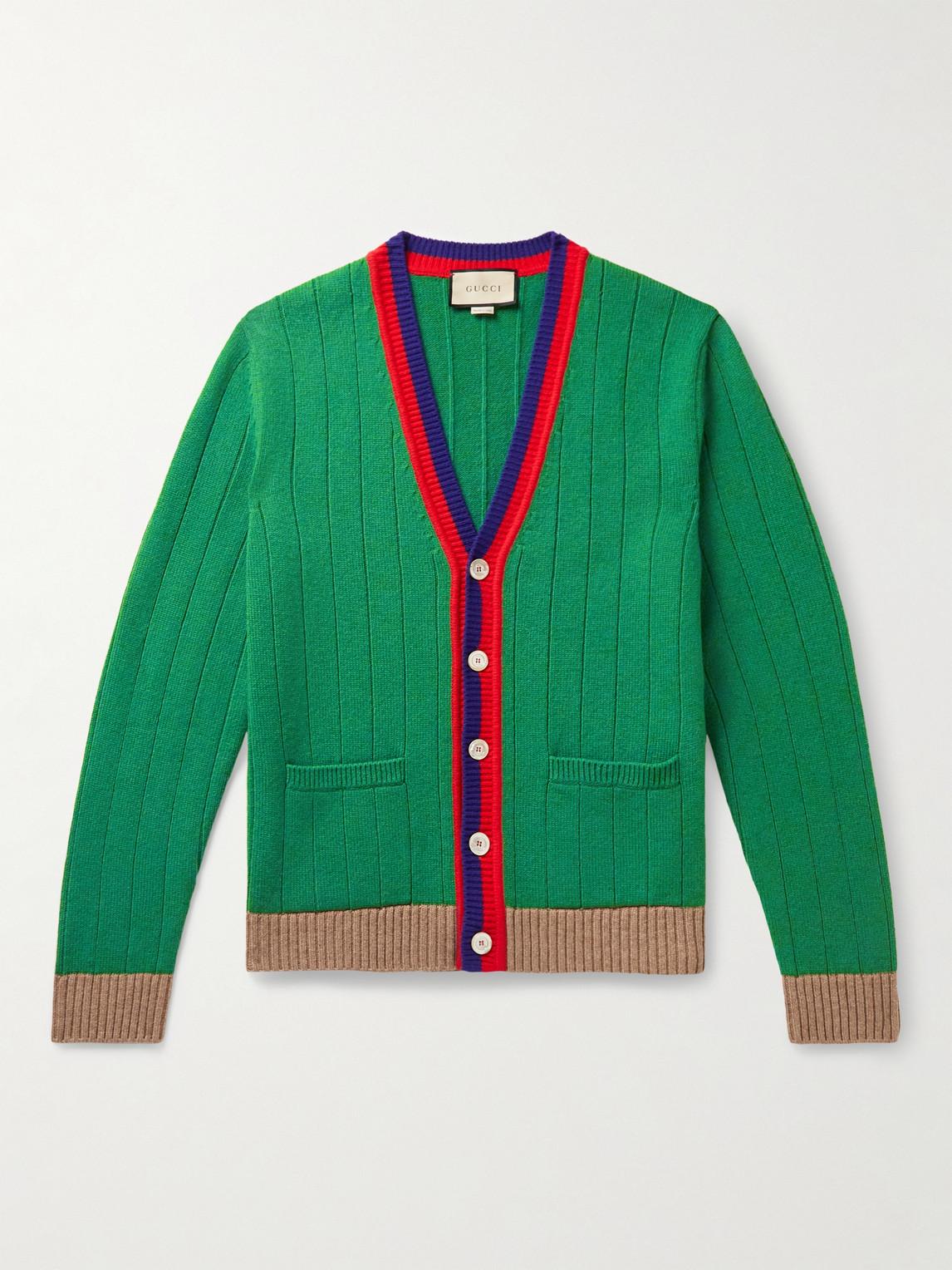 Green gucci deals cardigan