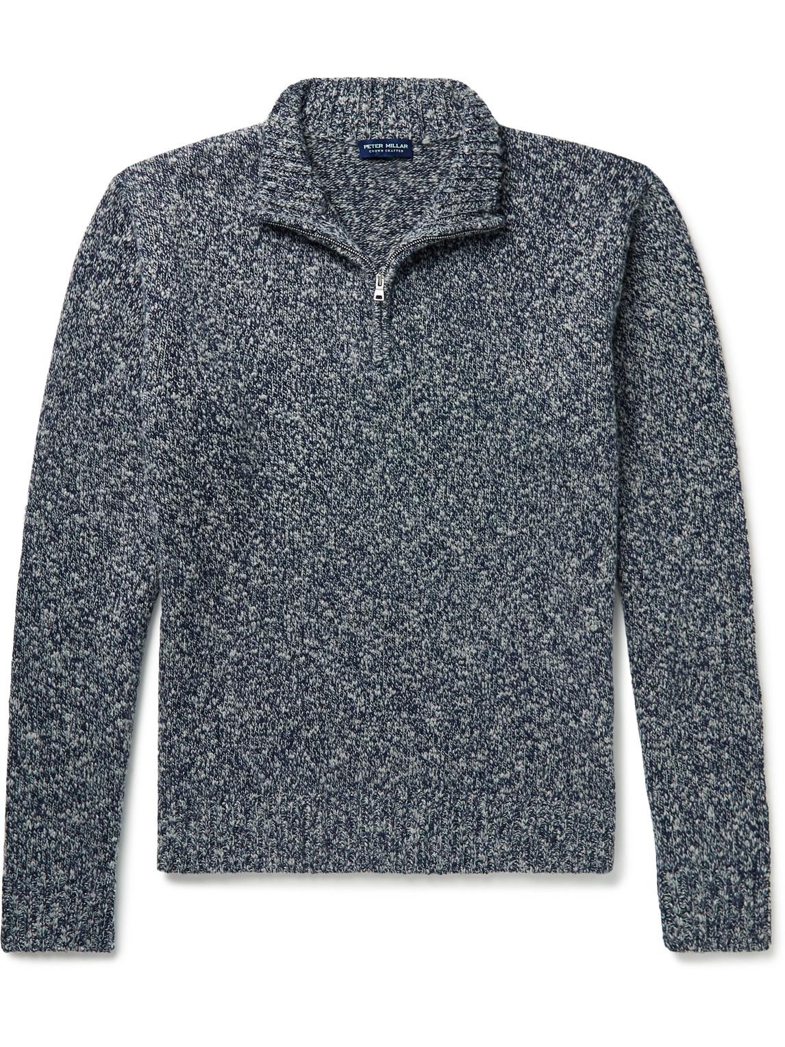 Peter Millar Worth Slimfit Wool And Cashmereblend Halfzip Sweater in