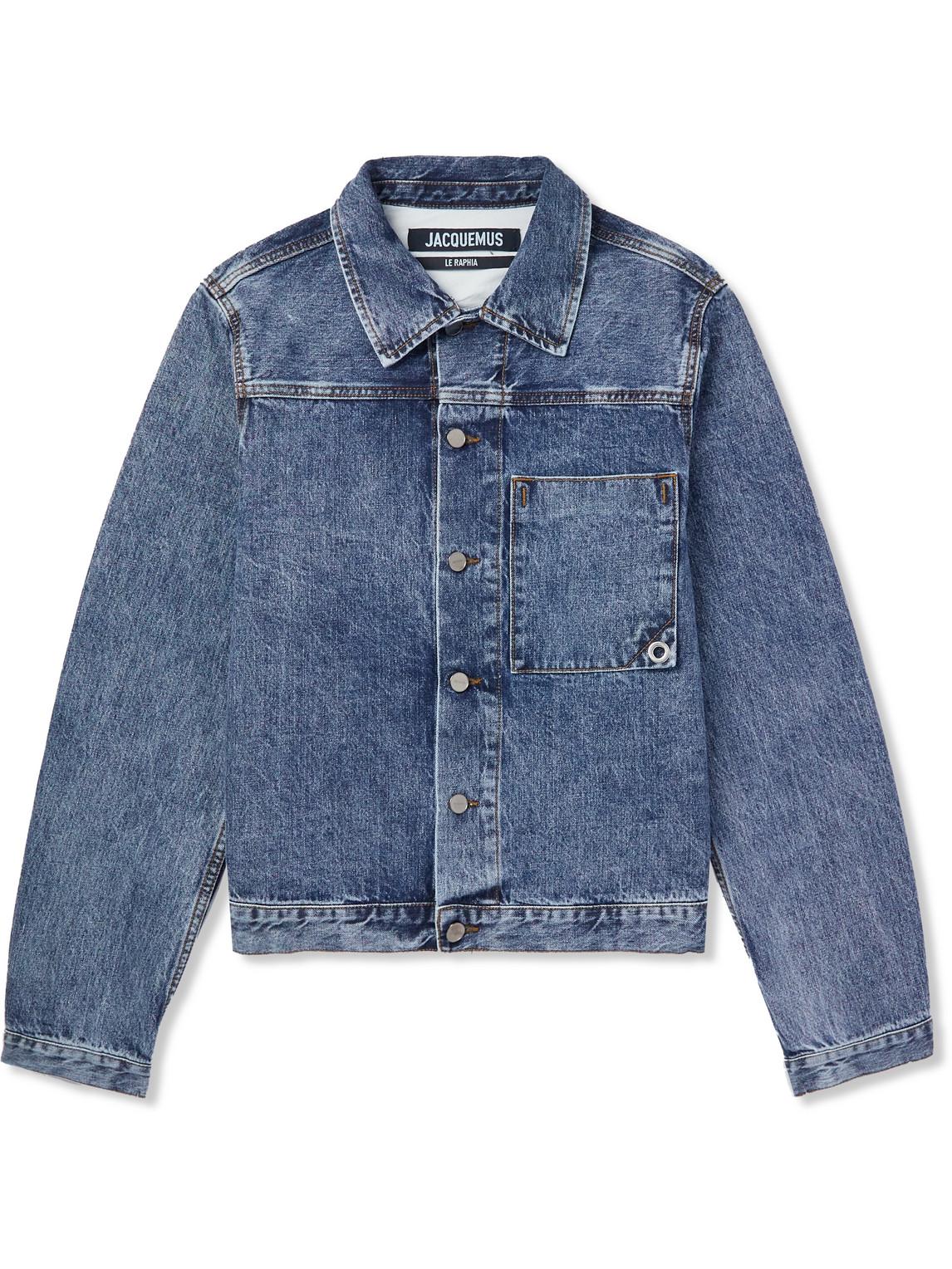 Jacquemus Denim Trucker Jacket in Blue for Men | Lyst