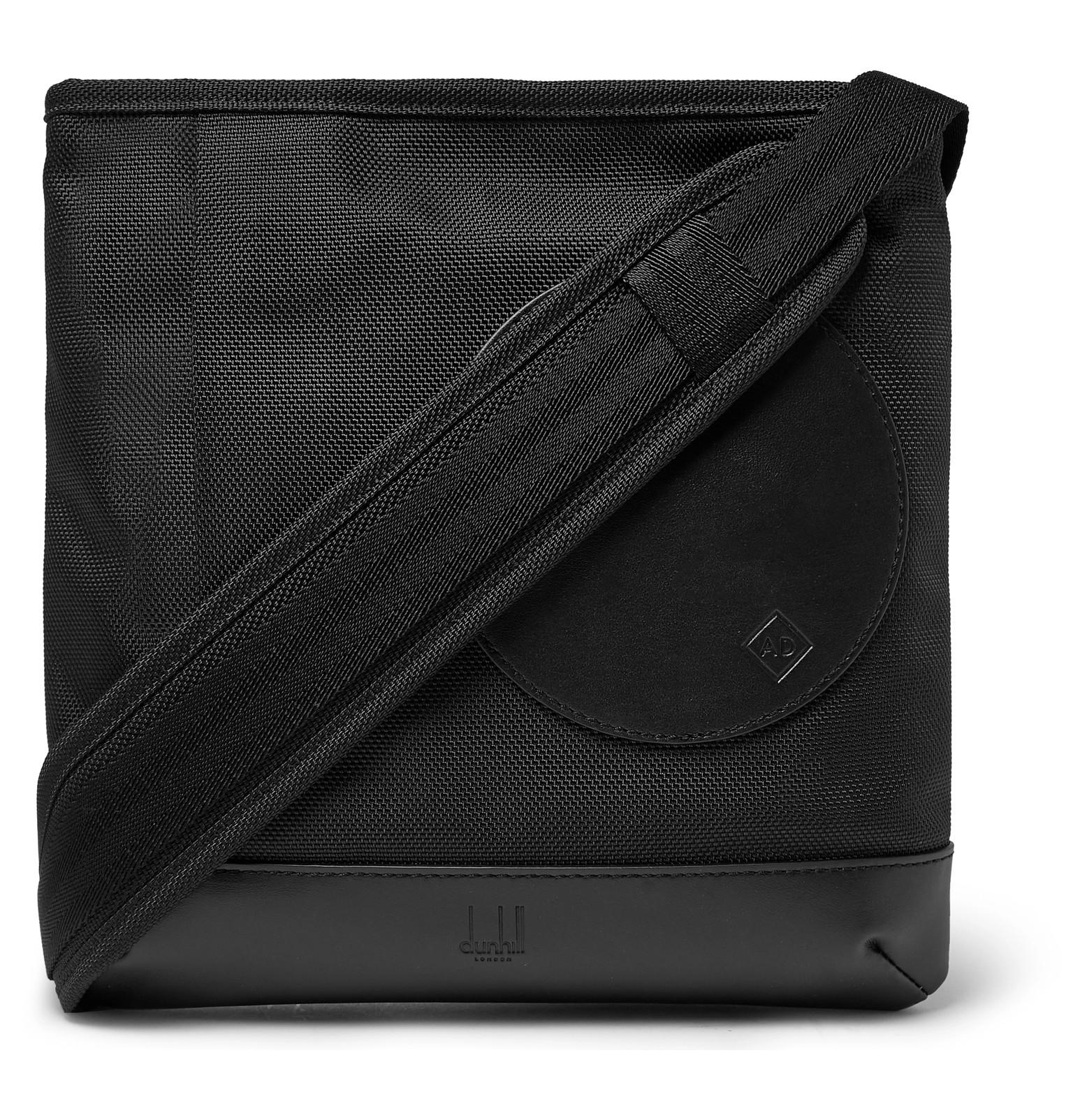 Dunhill Synthetic Radial Leather-trimmed Nylon-canvas Messenger Bag in ...