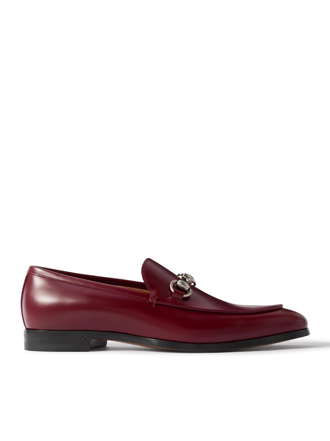 GUCCI 26S LOAFERS IN RED CALFSKIN