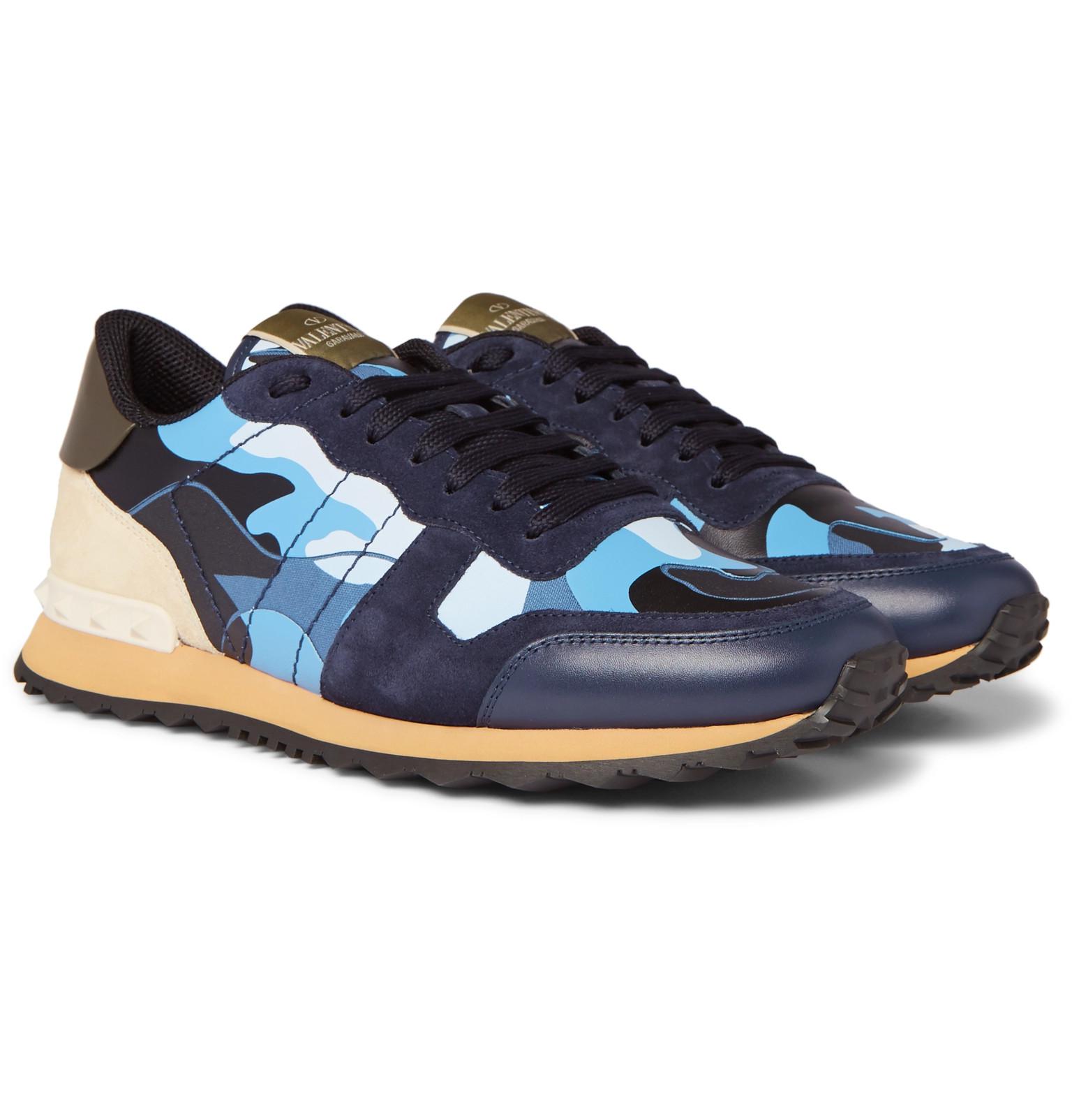 valentino shoes blue camo