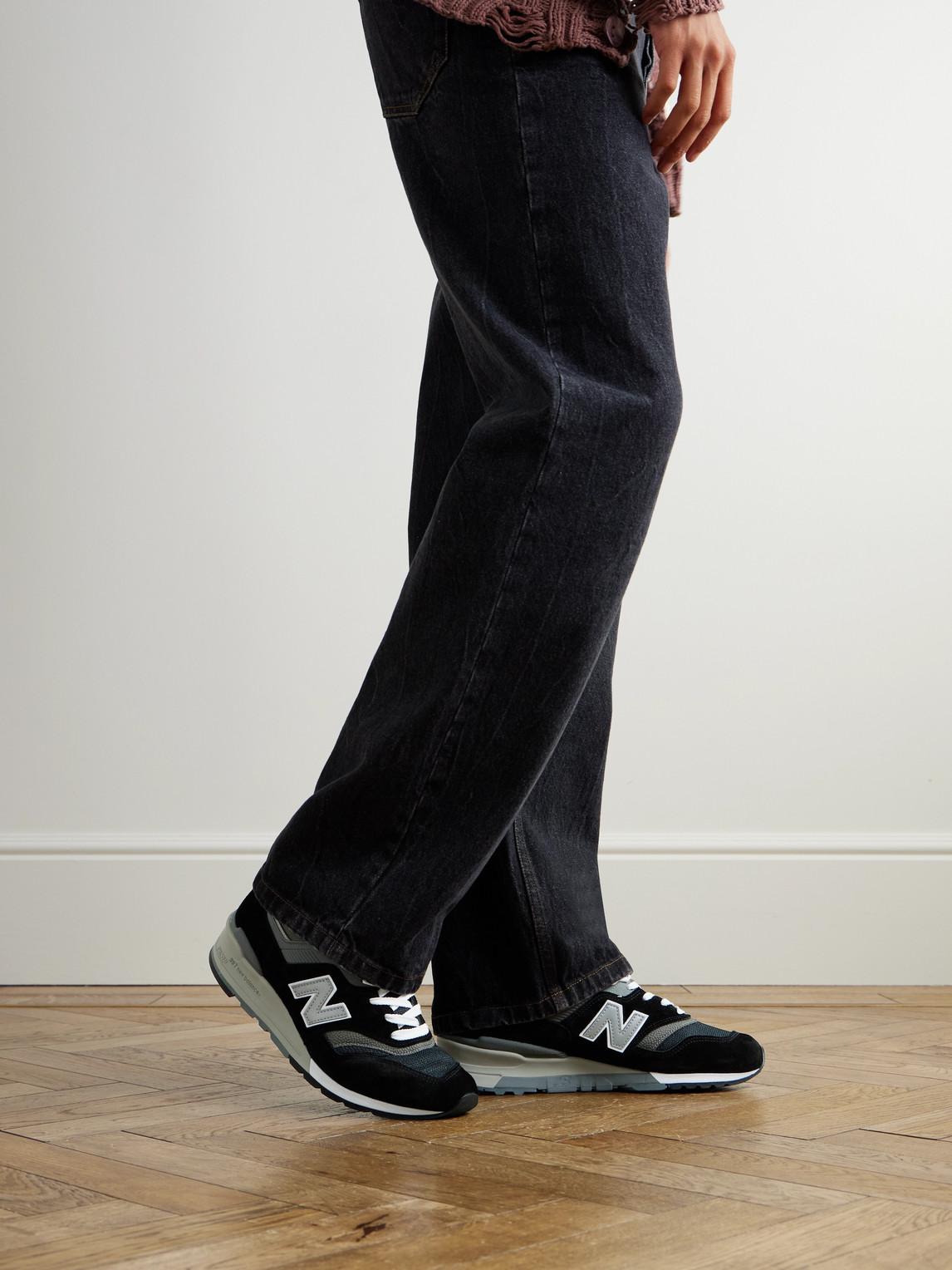 Jeans New Balance 997h Negro New Balance Mius 997 Suede, Mesh And Leather  Sneakers In Black For