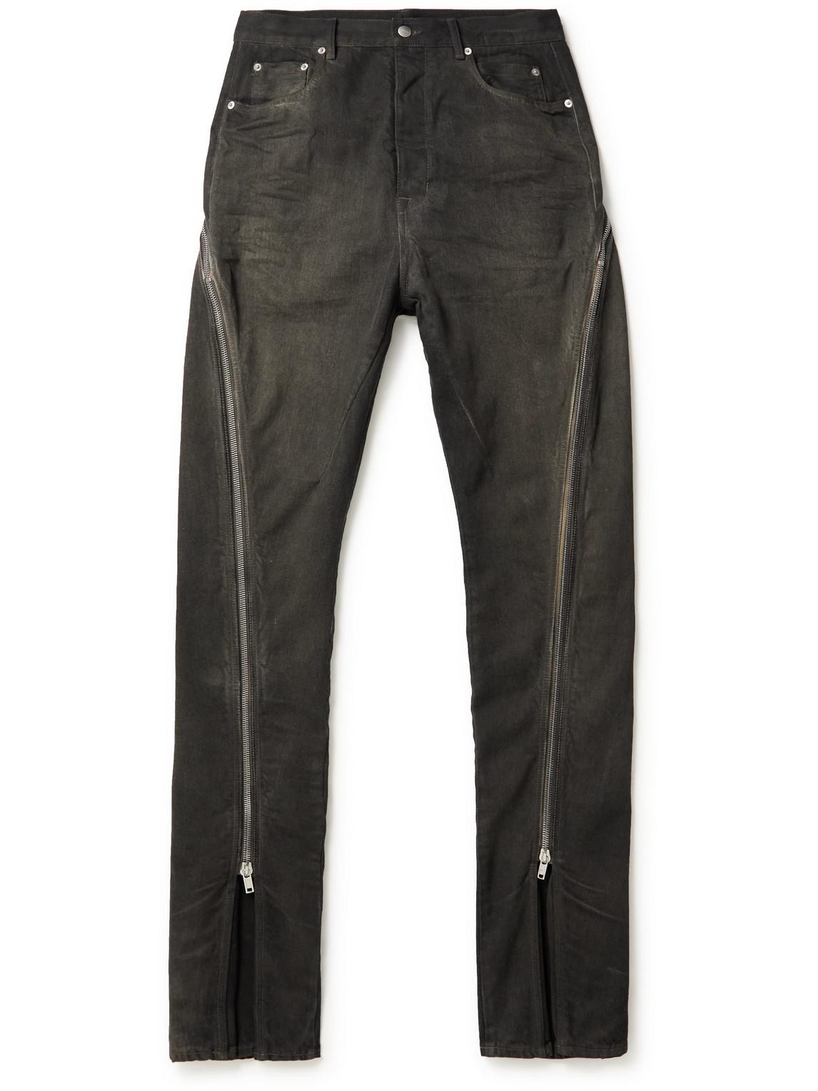 Rick Owens Bolan Zip-detailed Flared Jeans in Gray for Men | Lyst