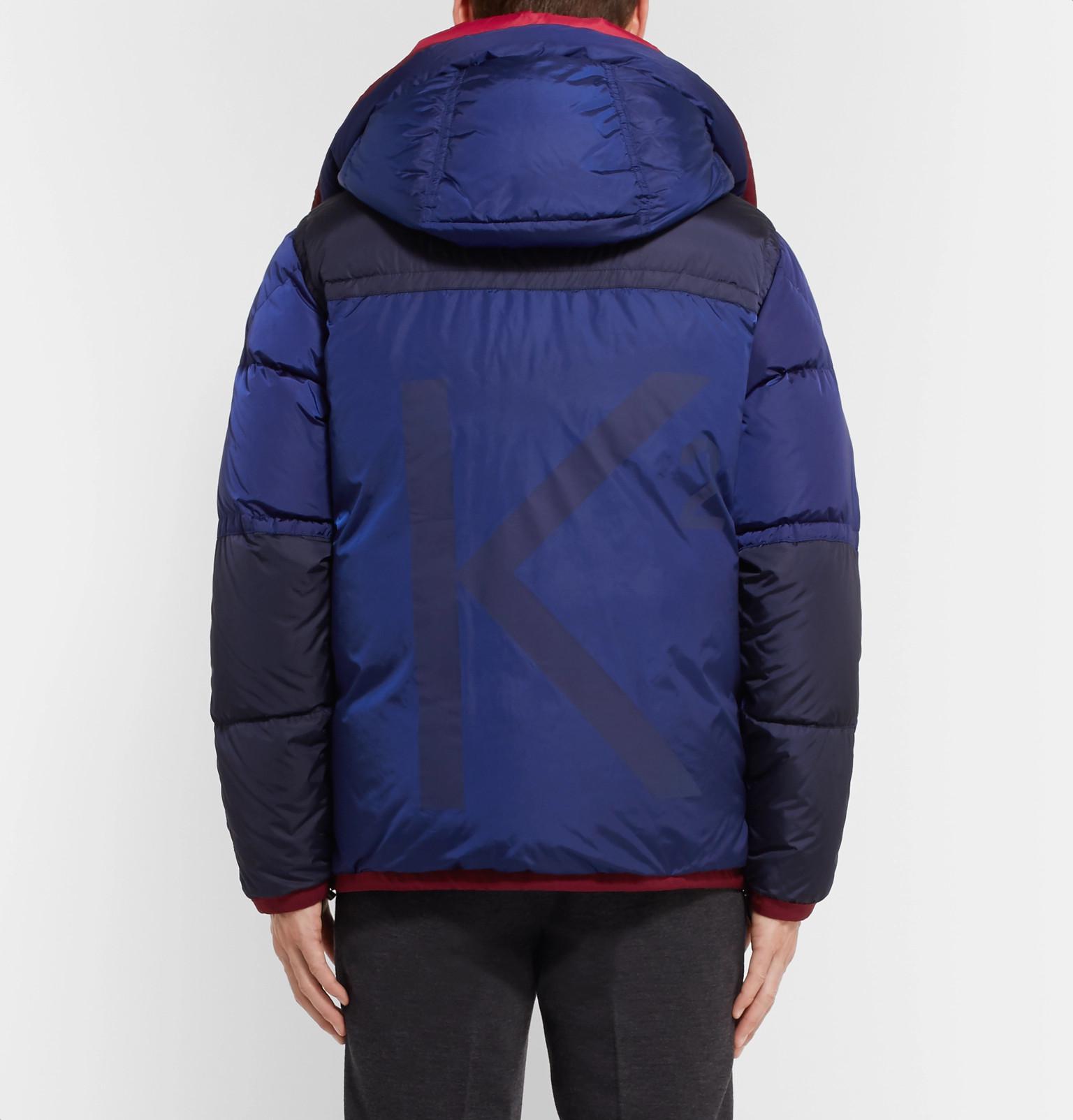 Moncler Empire K2 Panelled Quilted Shell Down Jacket in Blue for Men - Lyst