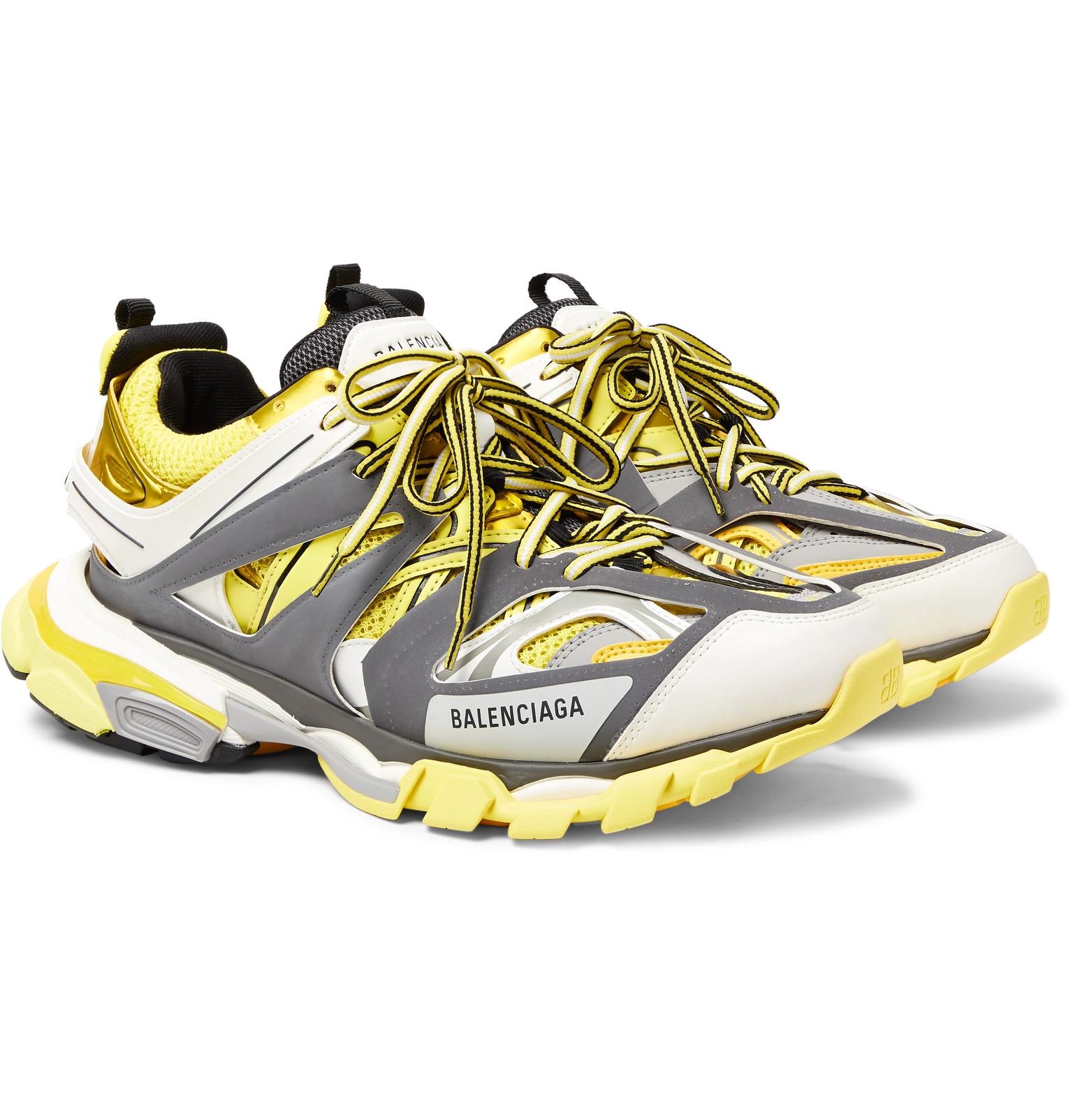 Balenciaga Synthetic Track Sneakers in Yellow for Men ...