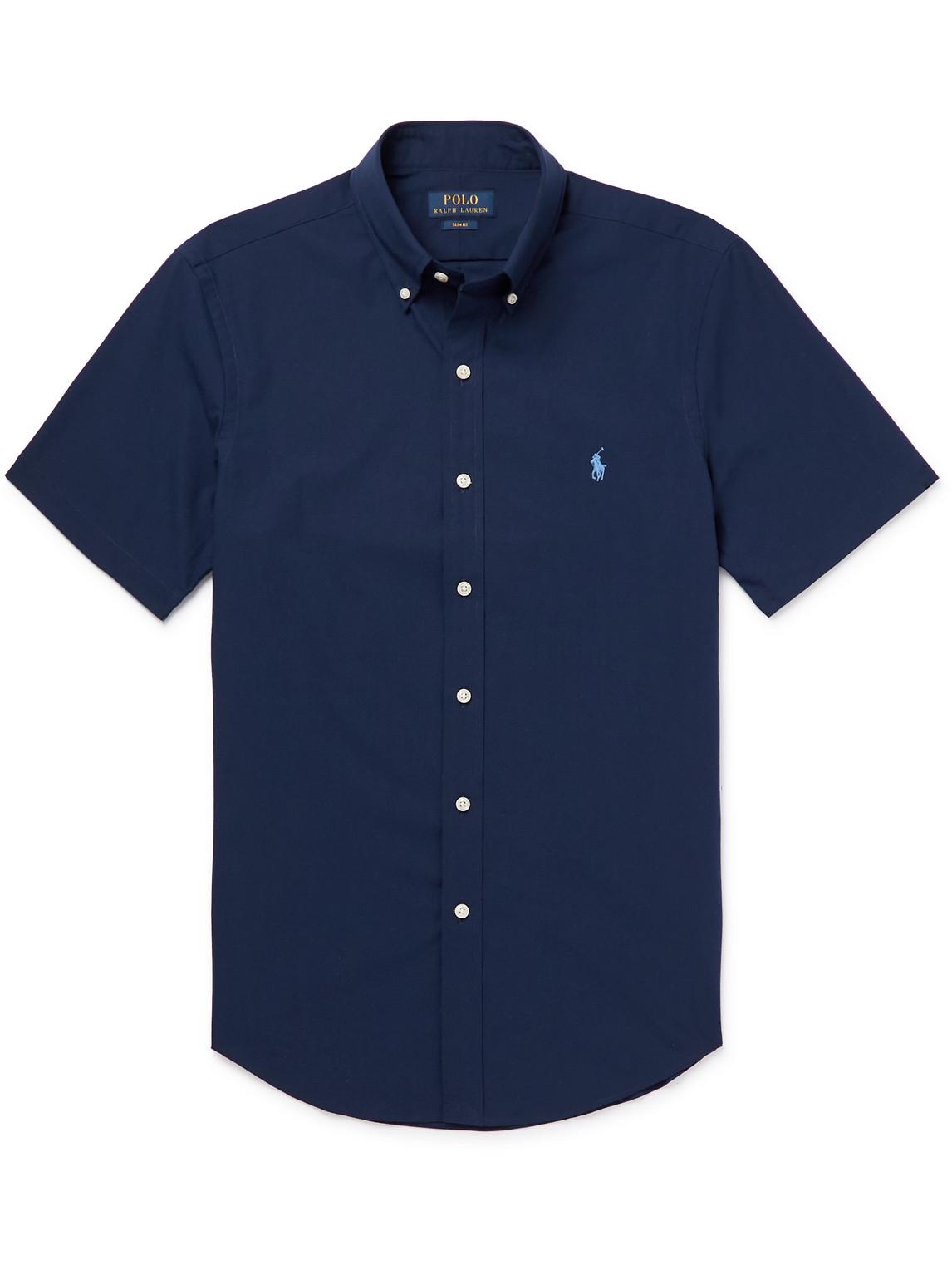 Polo Ralph Lauren Slimfit Buttondown Collar Logoembroidered Cotton