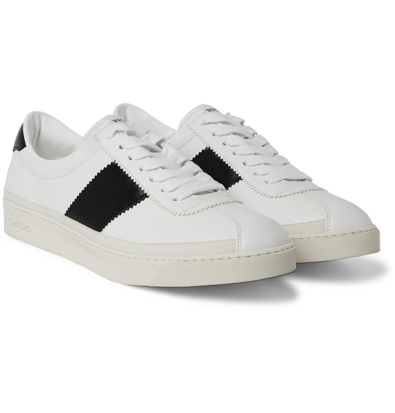 Tom Ford Bannister Leather Sneakers in White for Men - Lyst