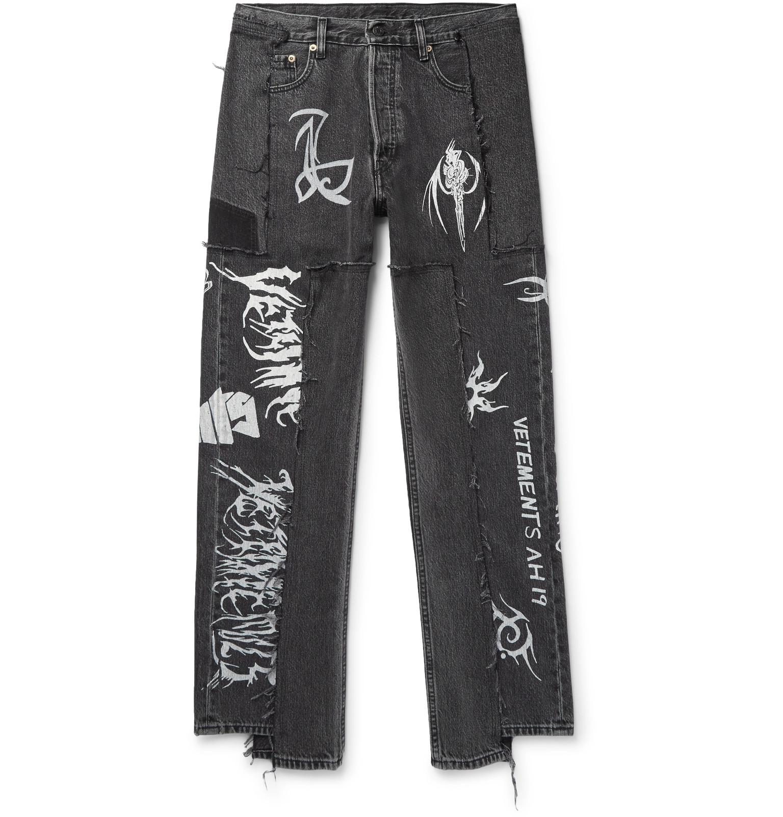 Levi's Printed Panelled Denim Jeans in 