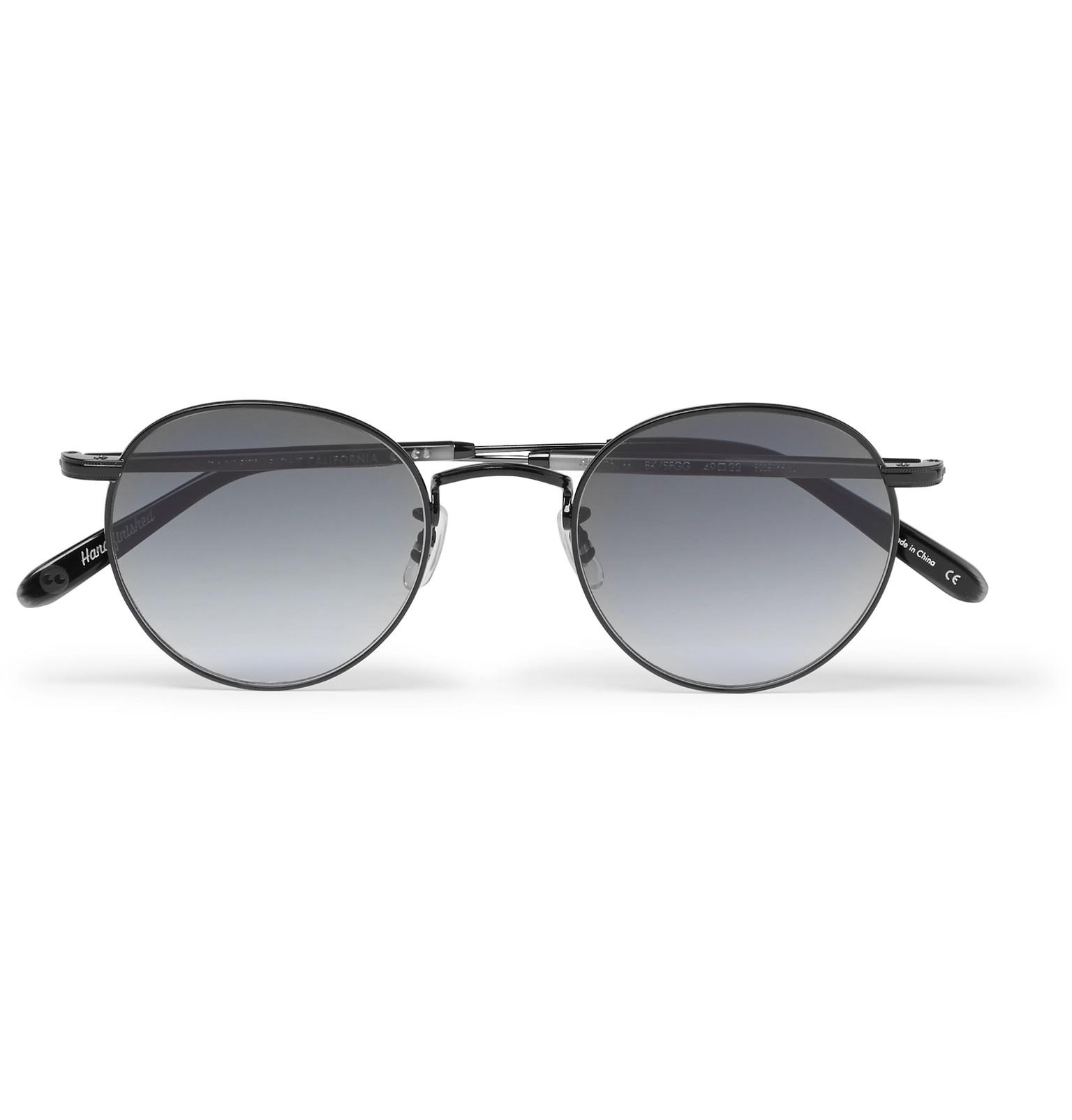 Garrett Leight Wilson M 49 Round-frame Acetate And Metal Sunglasses ...
