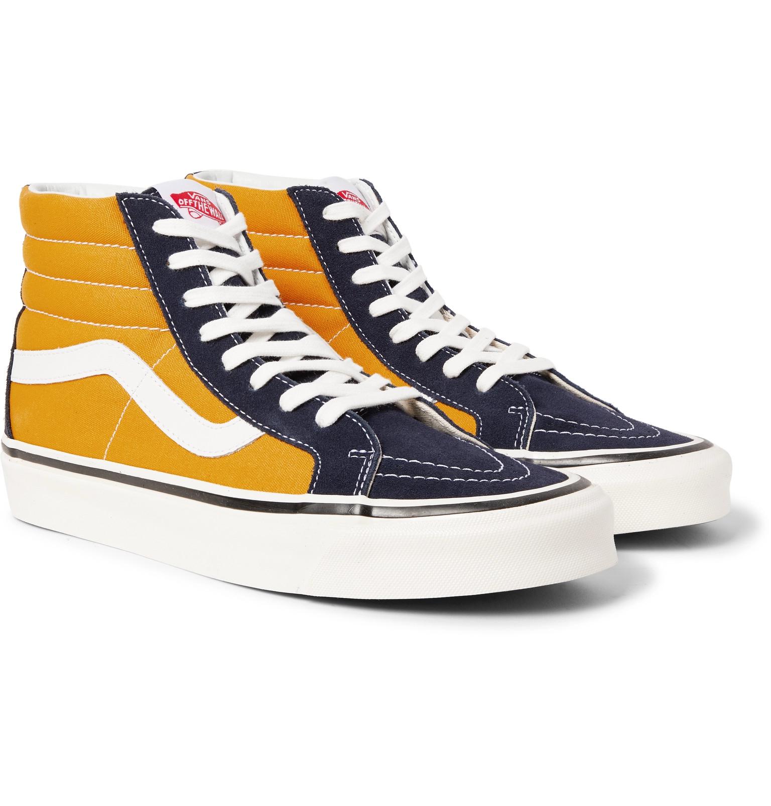 Vans Canvas Sk8-hi Sneakers in Yellow 