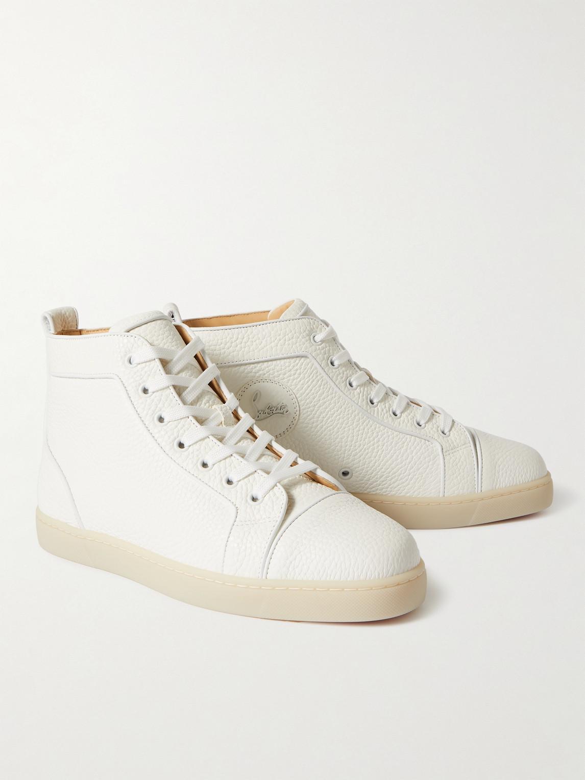 Christian Louboutin Louis Orlato Full grain Leather High top Sneakers in Natural for Men Lyst UK