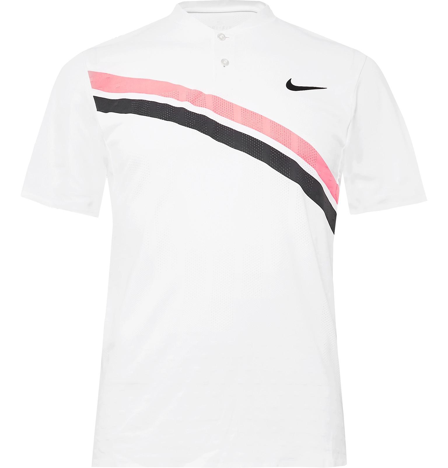 Nike Synthetic Zonal Cooling Roger Federer Striped Dri-fit Mesh Tennis ...