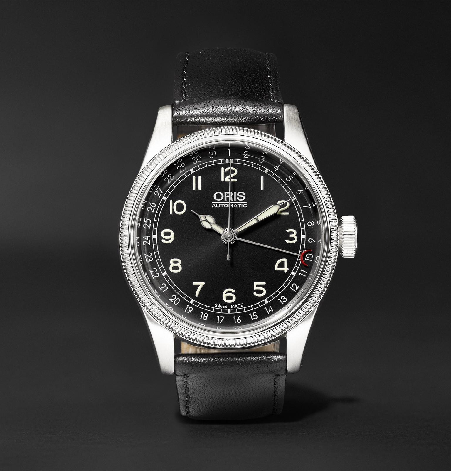 oris big crown pointer date black