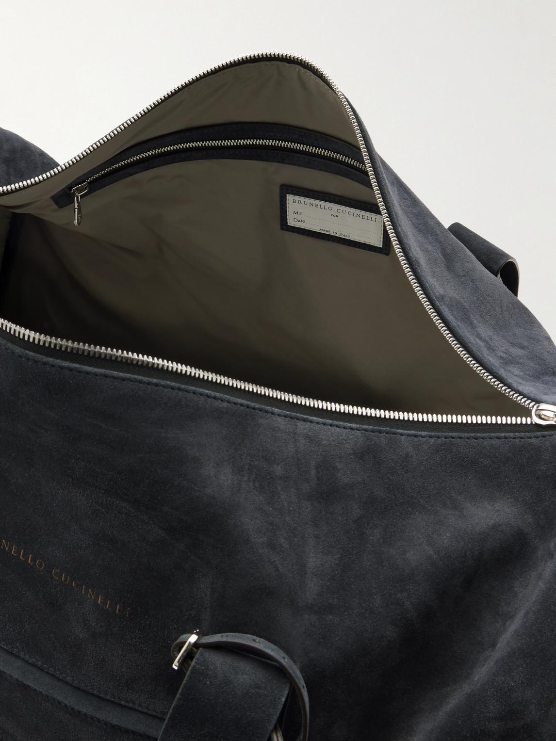 Brunello Cucinelli Suede Duffle Bag in Black for Men Lyst UK