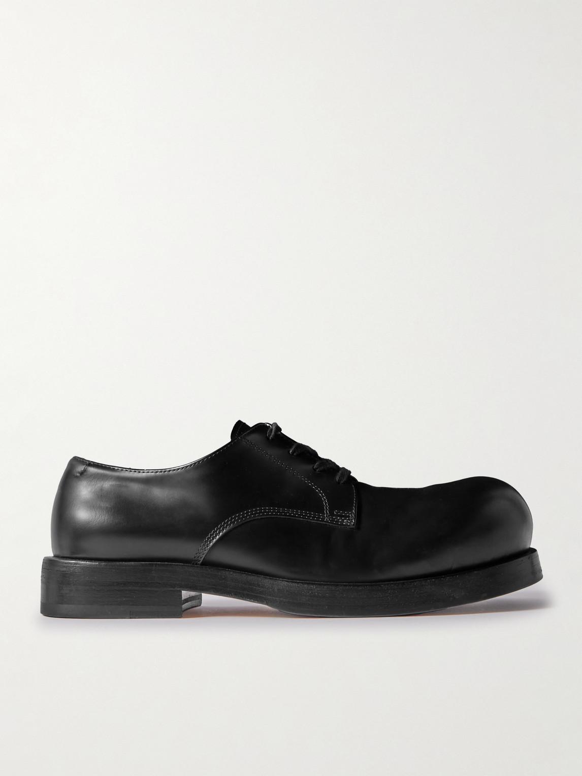 Bottega Veneta Helium Leather Derby Shoes in Black for Men Lyst
