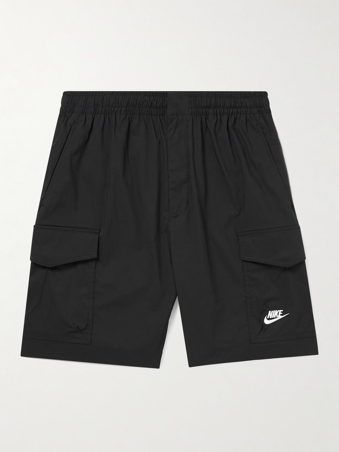 Nike black cotton shorts cheap
