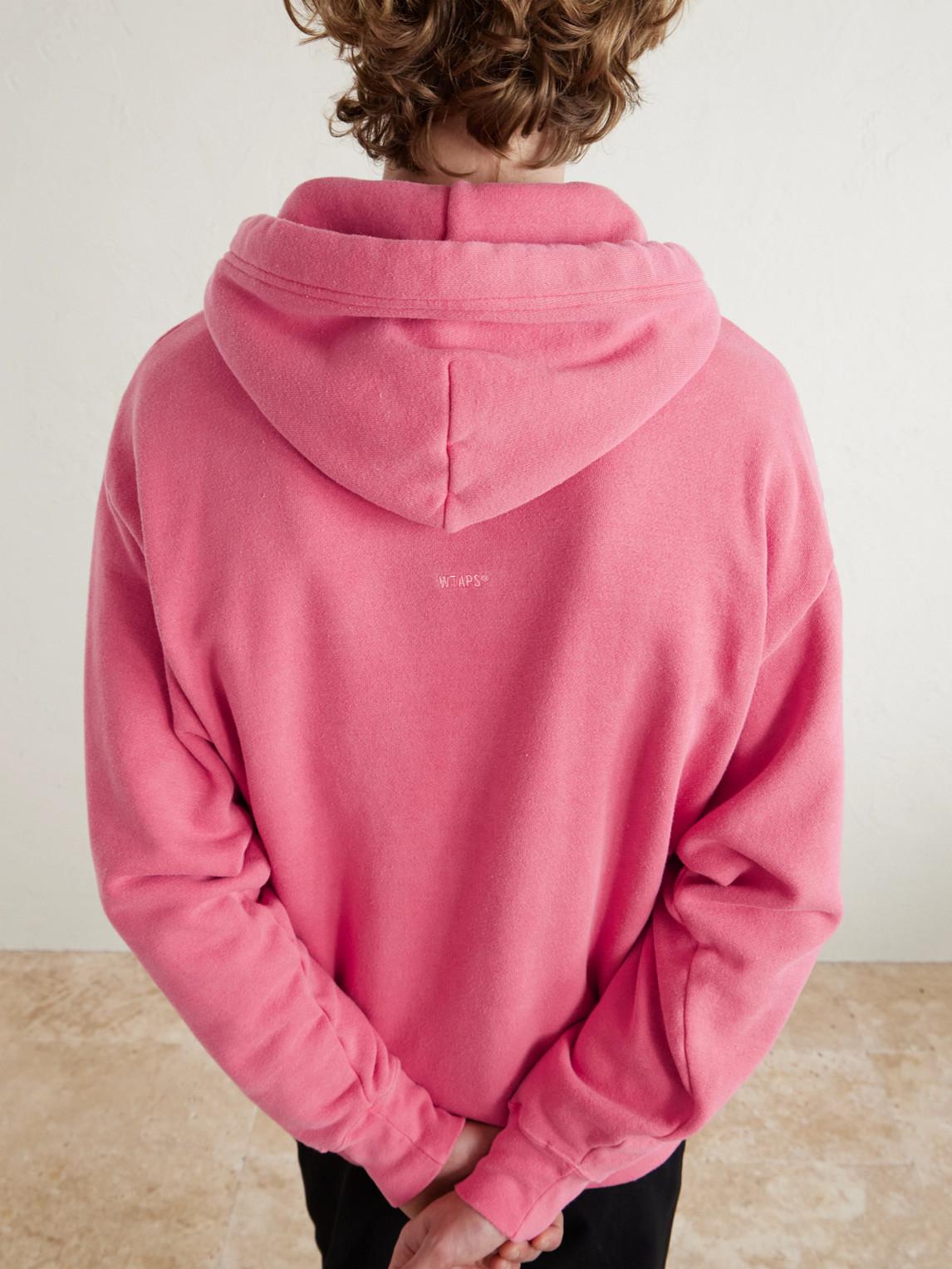 WTAPS Logo-appliqued Cotton-blend Jersey Hoodie in Pink for Men