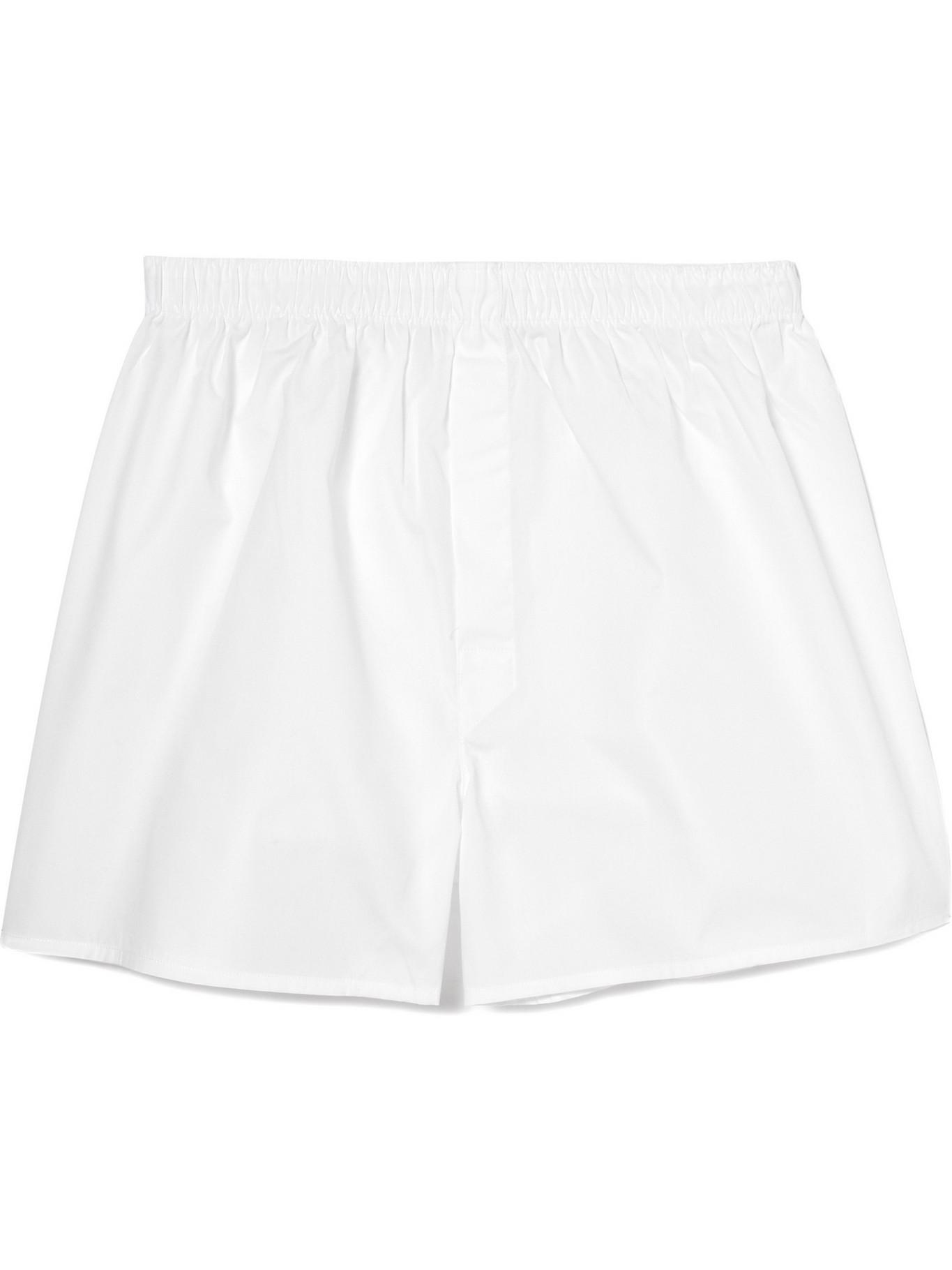 Sunspel Cotton Boxer Shorts in White for Men Lyst