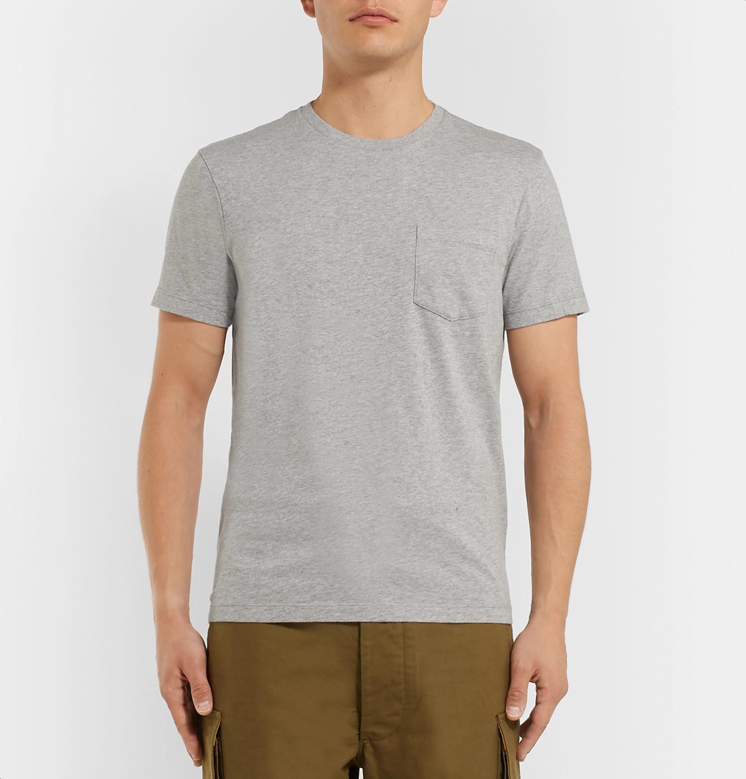 Download J.Crew Broken-in Mélange Cotton-jersey T-shirt in Gray for ...