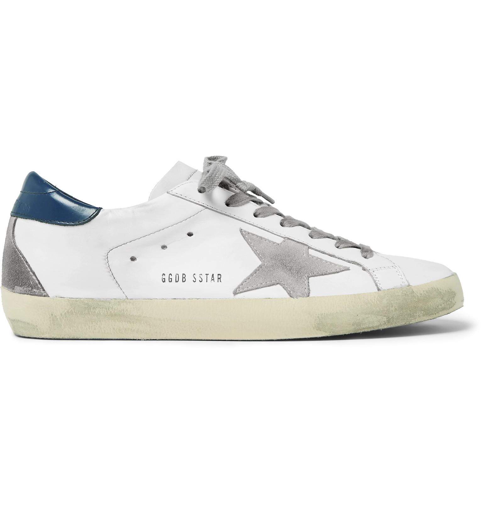 Golden Goose Deluxe Brand Superstar Distressed Suede And Leather ...