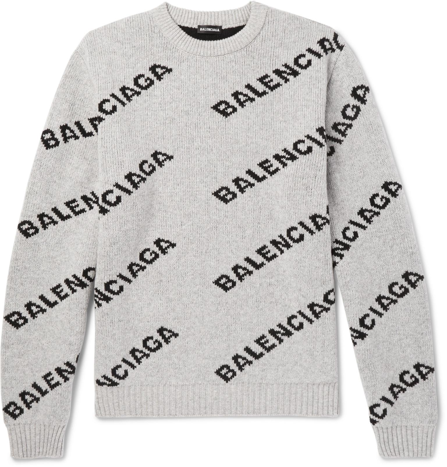 gray balenciaga sweater