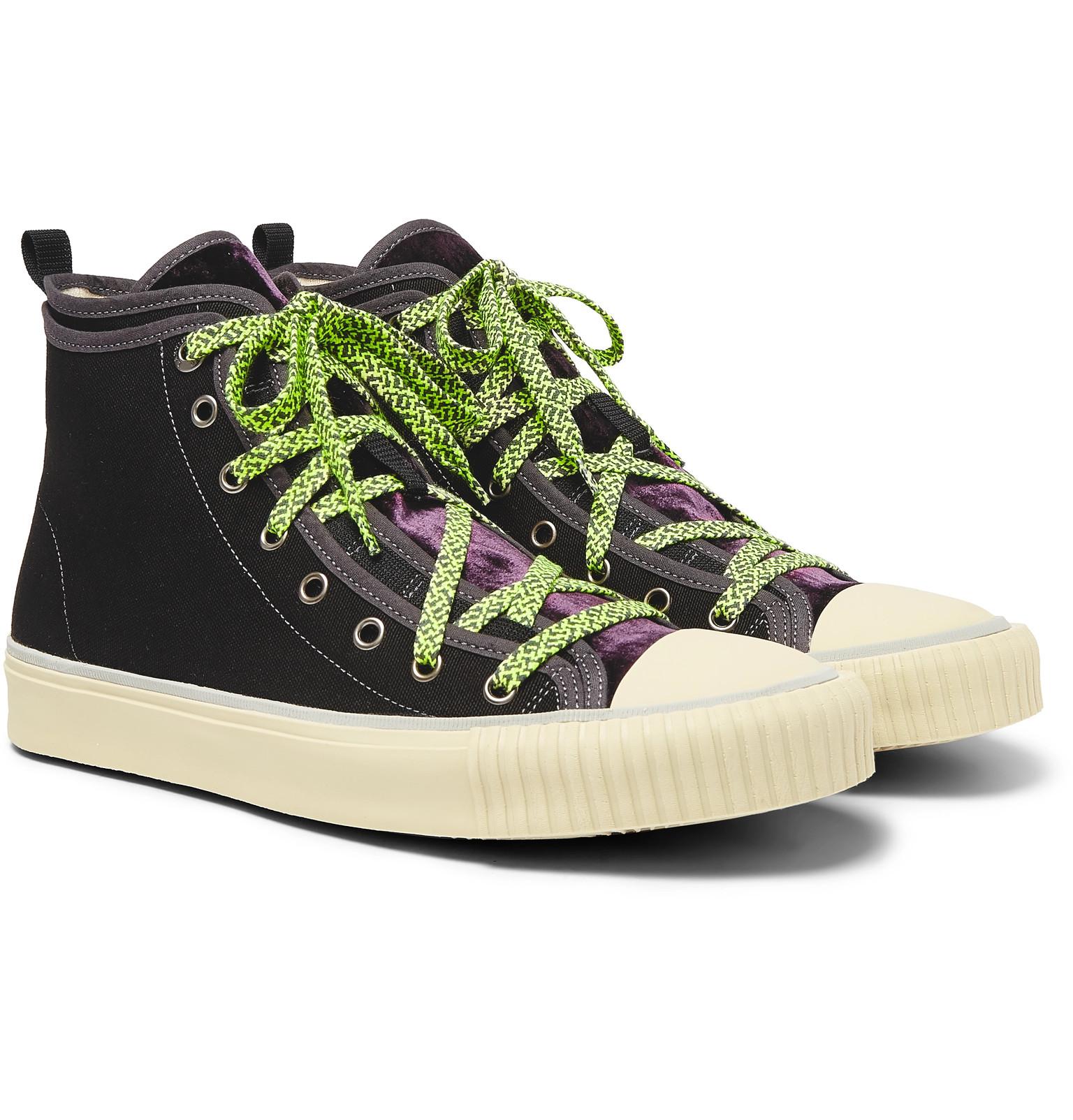 lanvin velvet sneakers