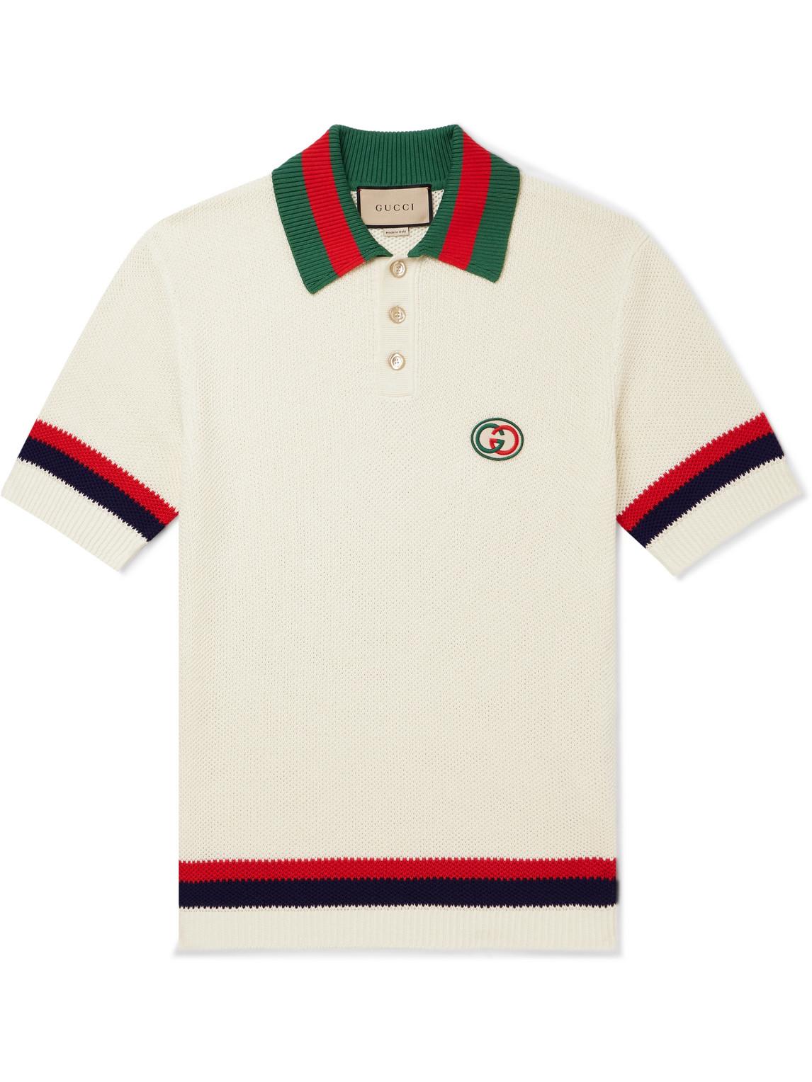 ポロシャツ GUCCI Logo embroidery polo shirt s-l400.jpg