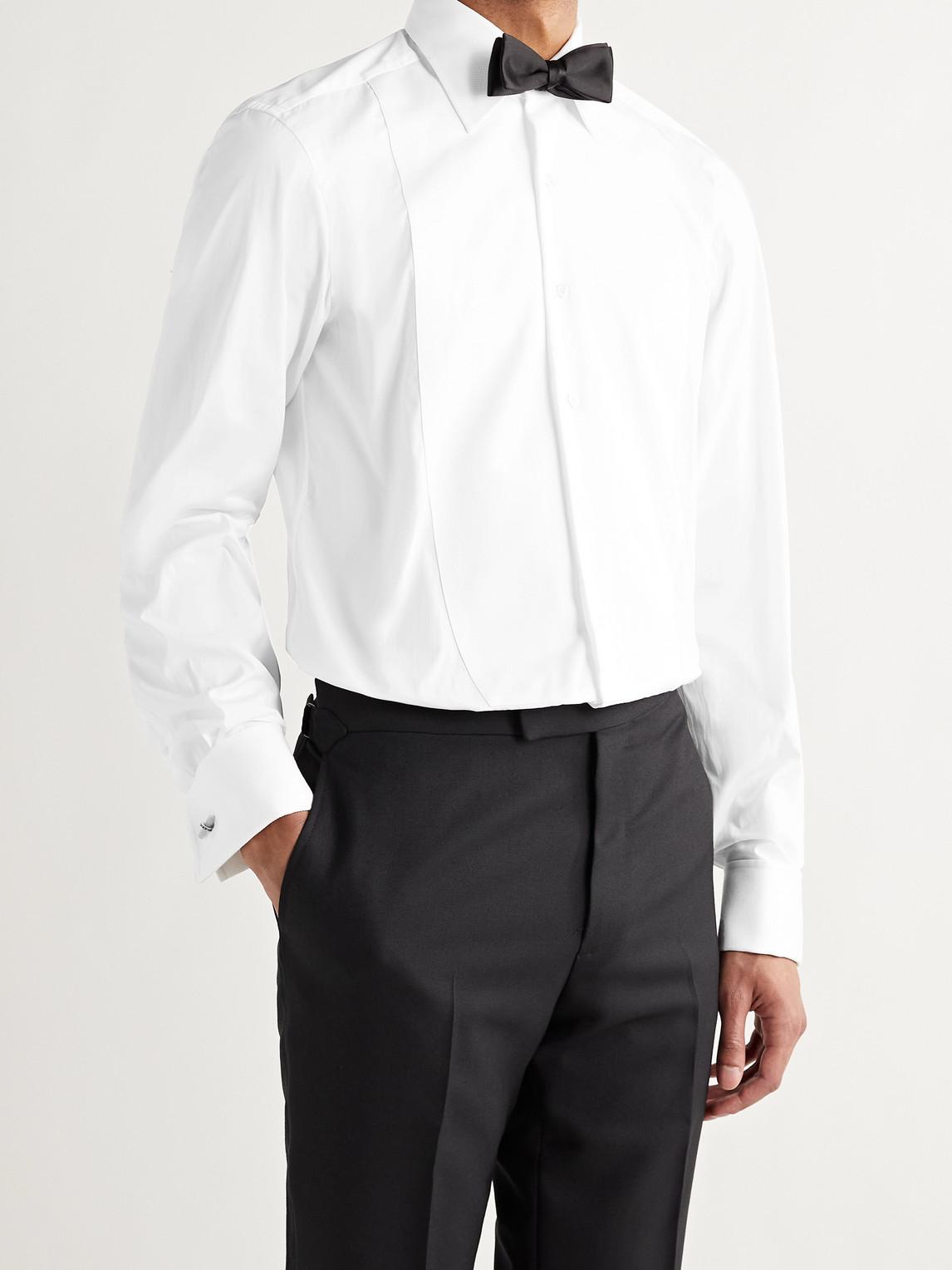 Tom Ford White Slim-fit Bib-front Double-cuff Cotton Tuxedo Shirt for Men |  Lyst Canada