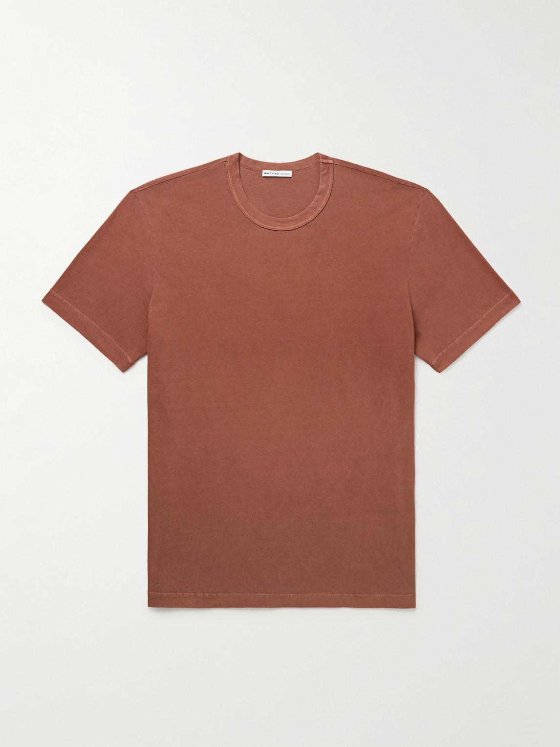 James Perse Combed Cotton-jersey T-shirt in Orange for Men Lyst UK