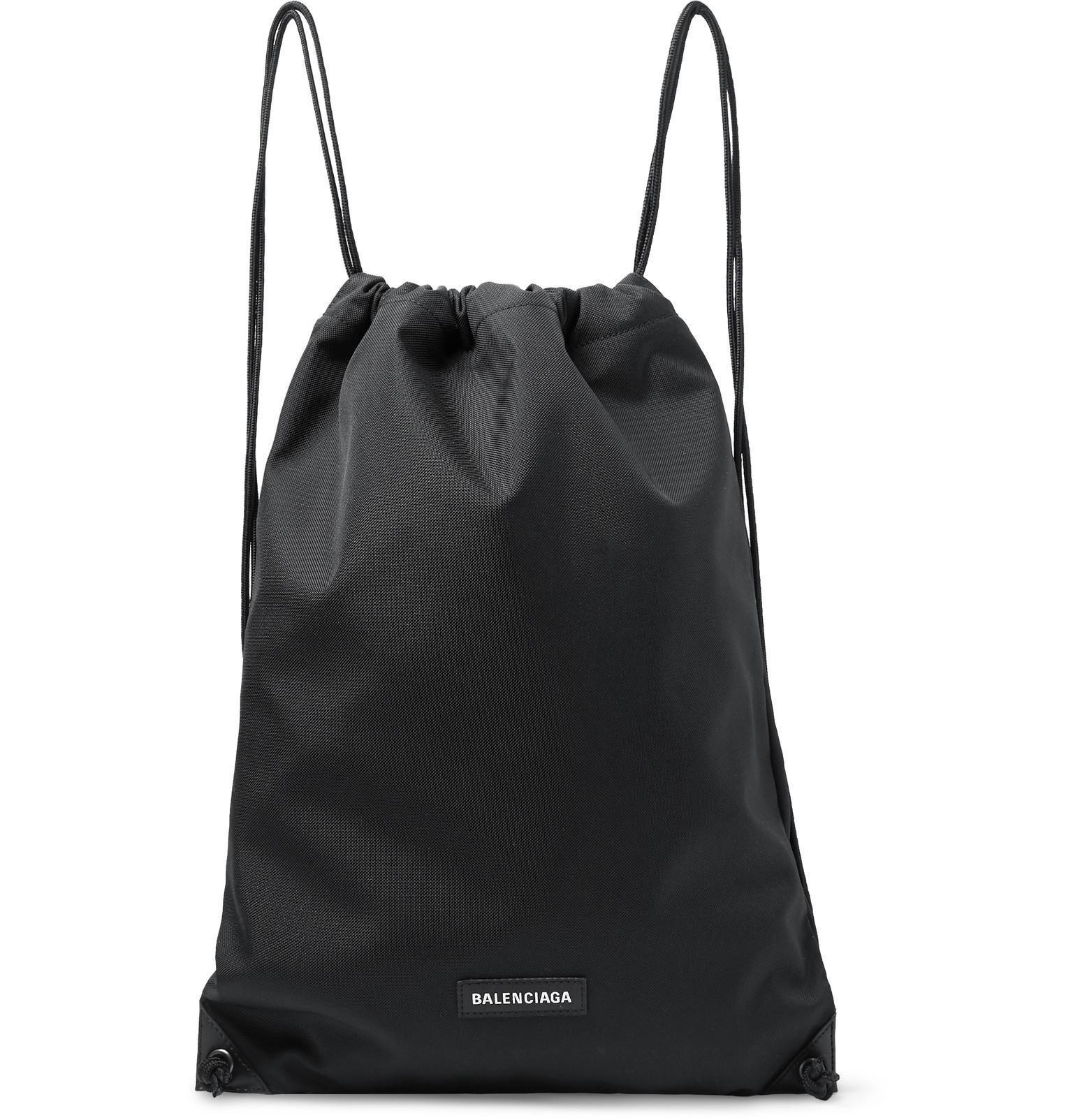 Balenciaga Explorer Canvas Drawstring Backpack in Black for Men | Lyst