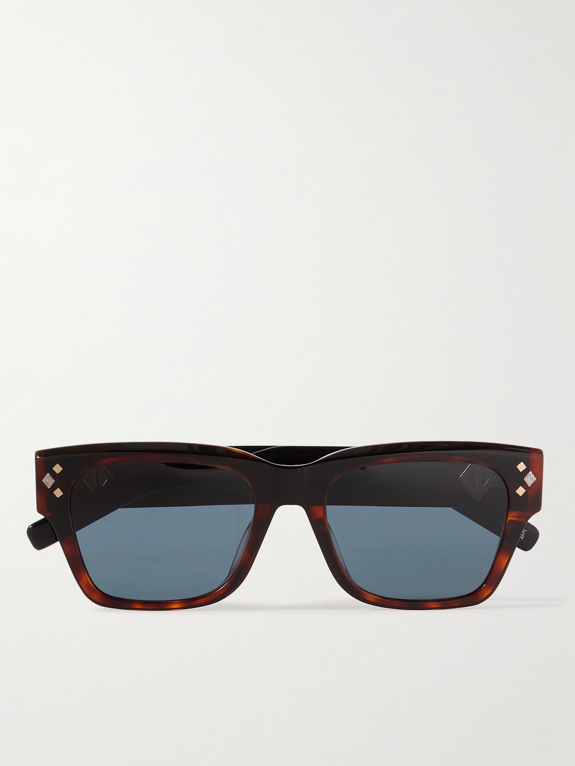 Dior Cd Diamond S21 Dframe Tortoiseshell Acetate And Silvertone