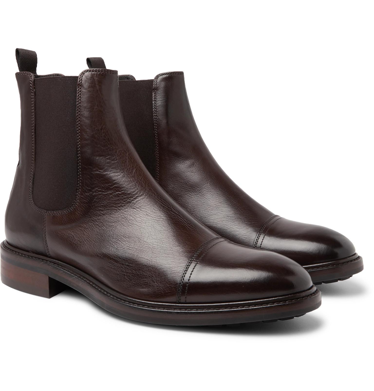Paul Smith Jake Leather Chelsea Boots in Dark Brown (Brown) for Men - Lyst
