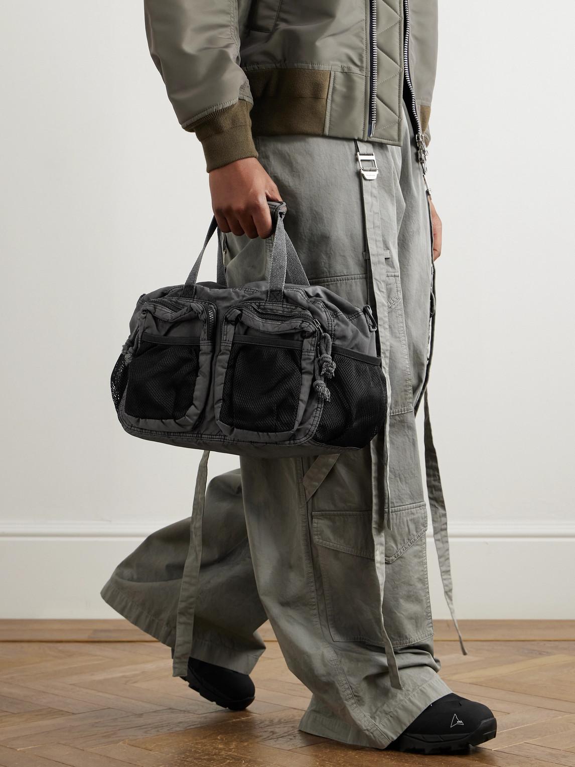thisisneverthat Overdyed Logo-Embroidered Canvas Messenger