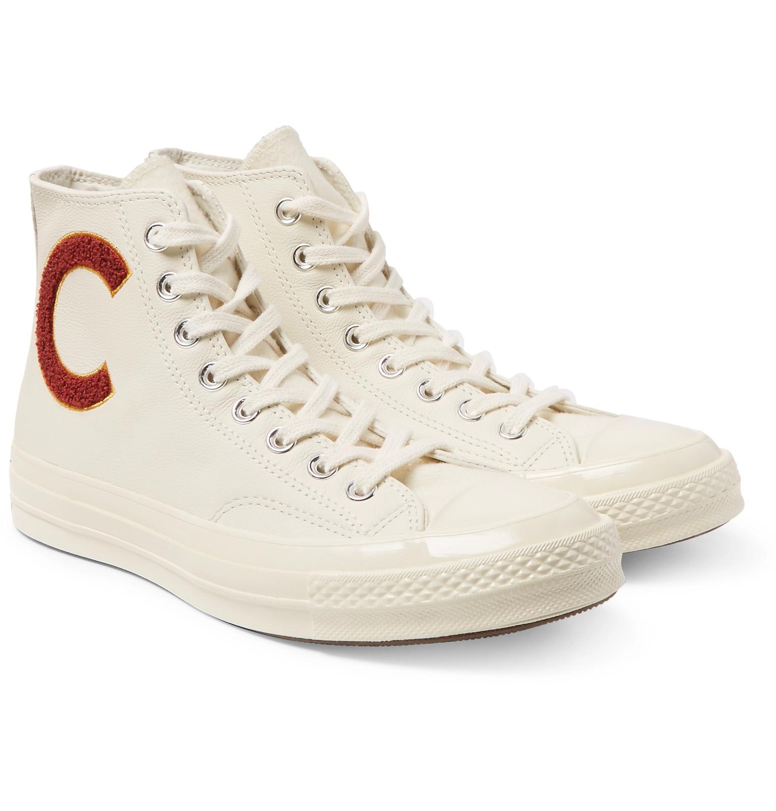 cream leather converse high tops