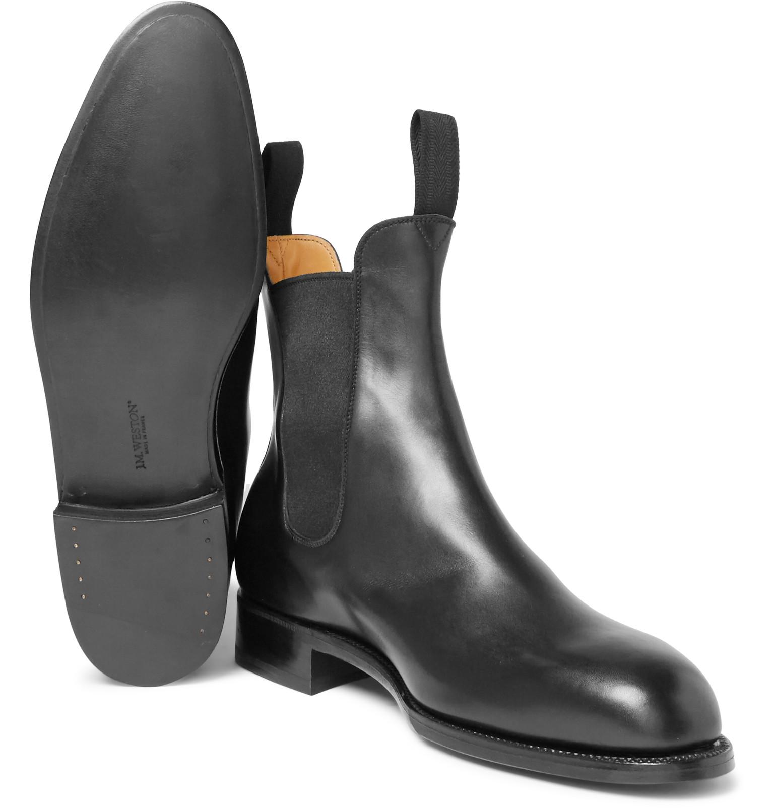 J.M. Weston Leather Chelsea Boots in Black for Men - Lyst