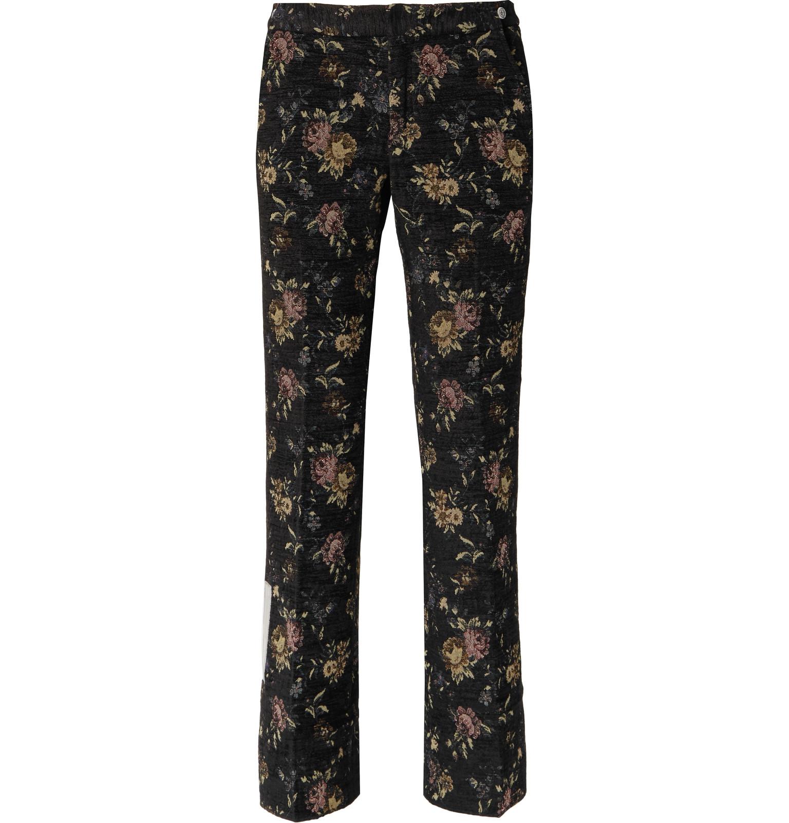 off white floral pants