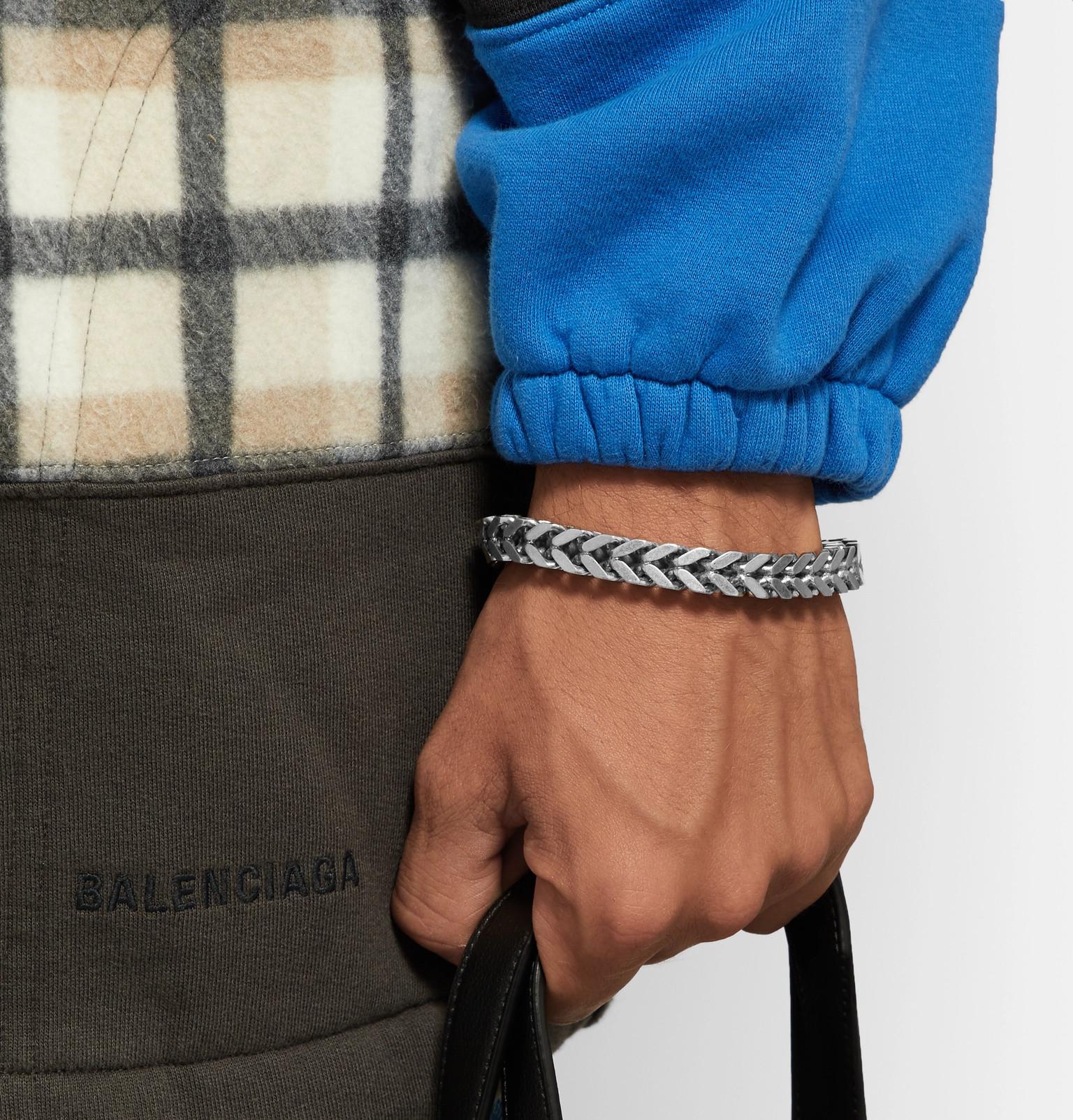 Balenciaga Silver-tone Chain Bracelet in for Men | Lyst