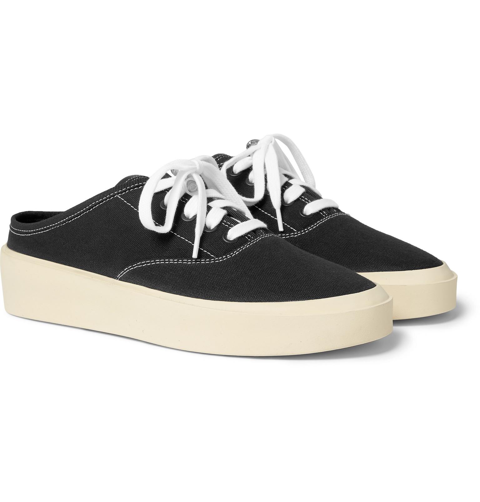 backless canvas sneakers