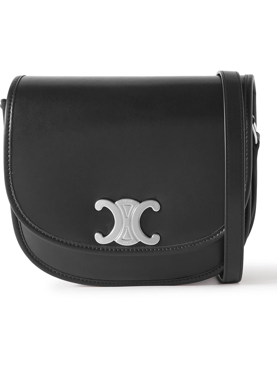 CELINE HOMME Small Triomphe Leather-Trimmed Logo-Print Coated-Canvas Messenger  Bag for Men