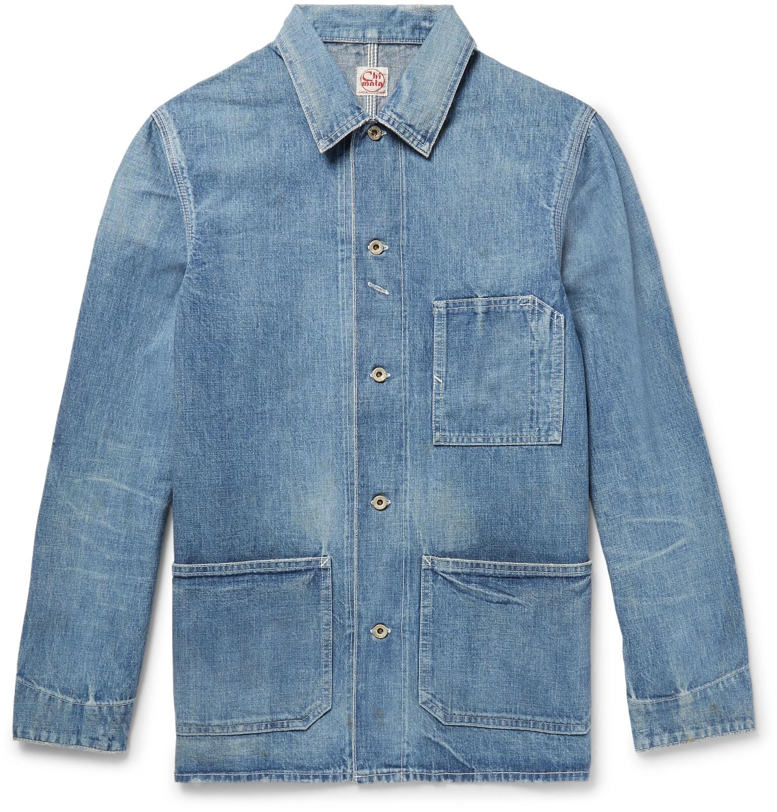 Chimala Distressed Denim Chore Jacket in Blue for Men | Lyst