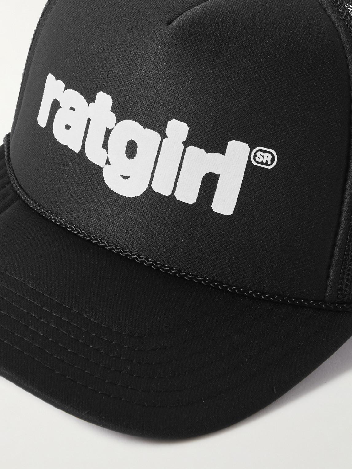 Stray Rats Ratgirl Logo-print Scuba And Mesh Trucker Cap in
