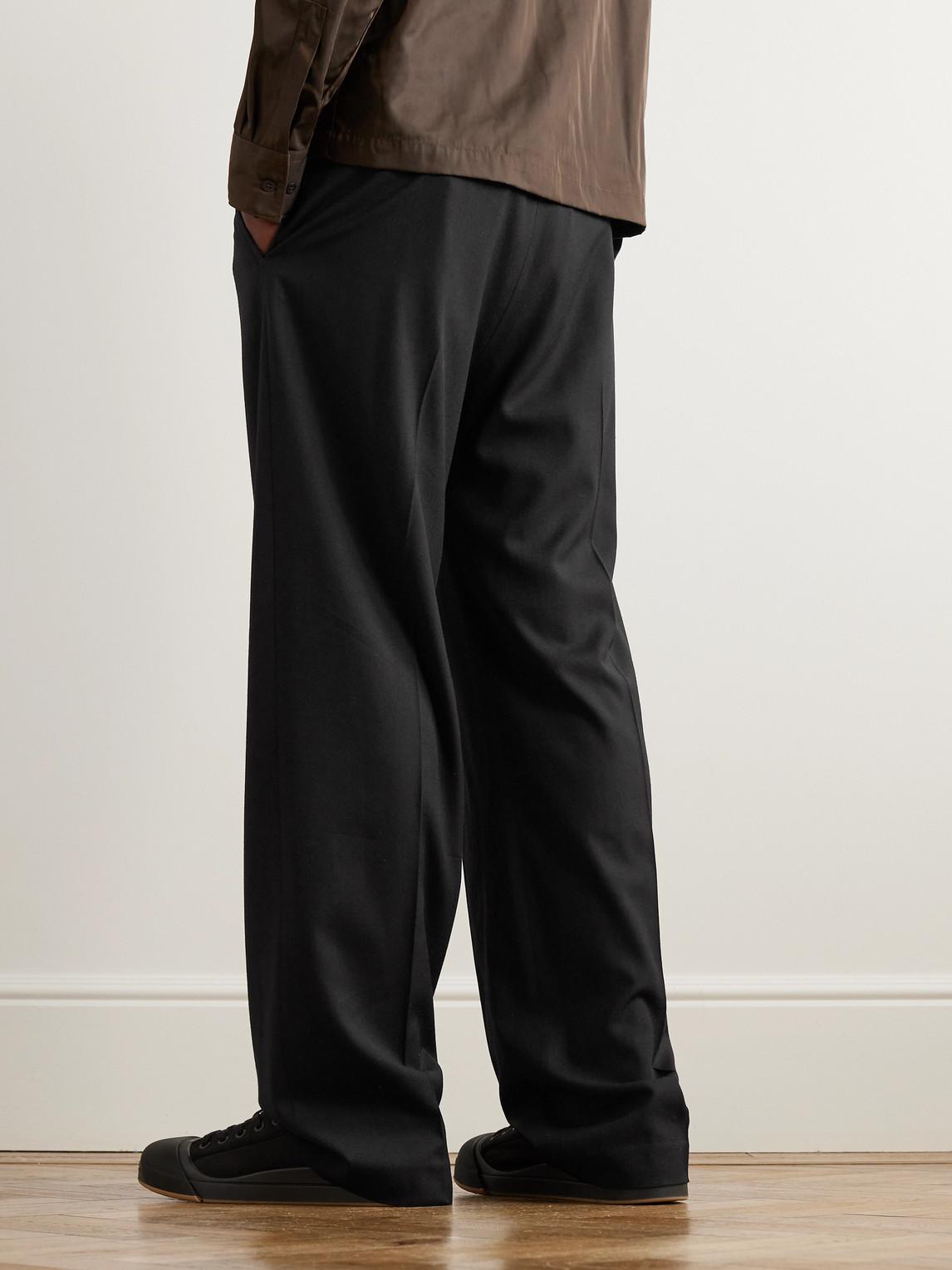 Dries Van Noten Pyman Straight-leg Belted Pleated Woven Trousers