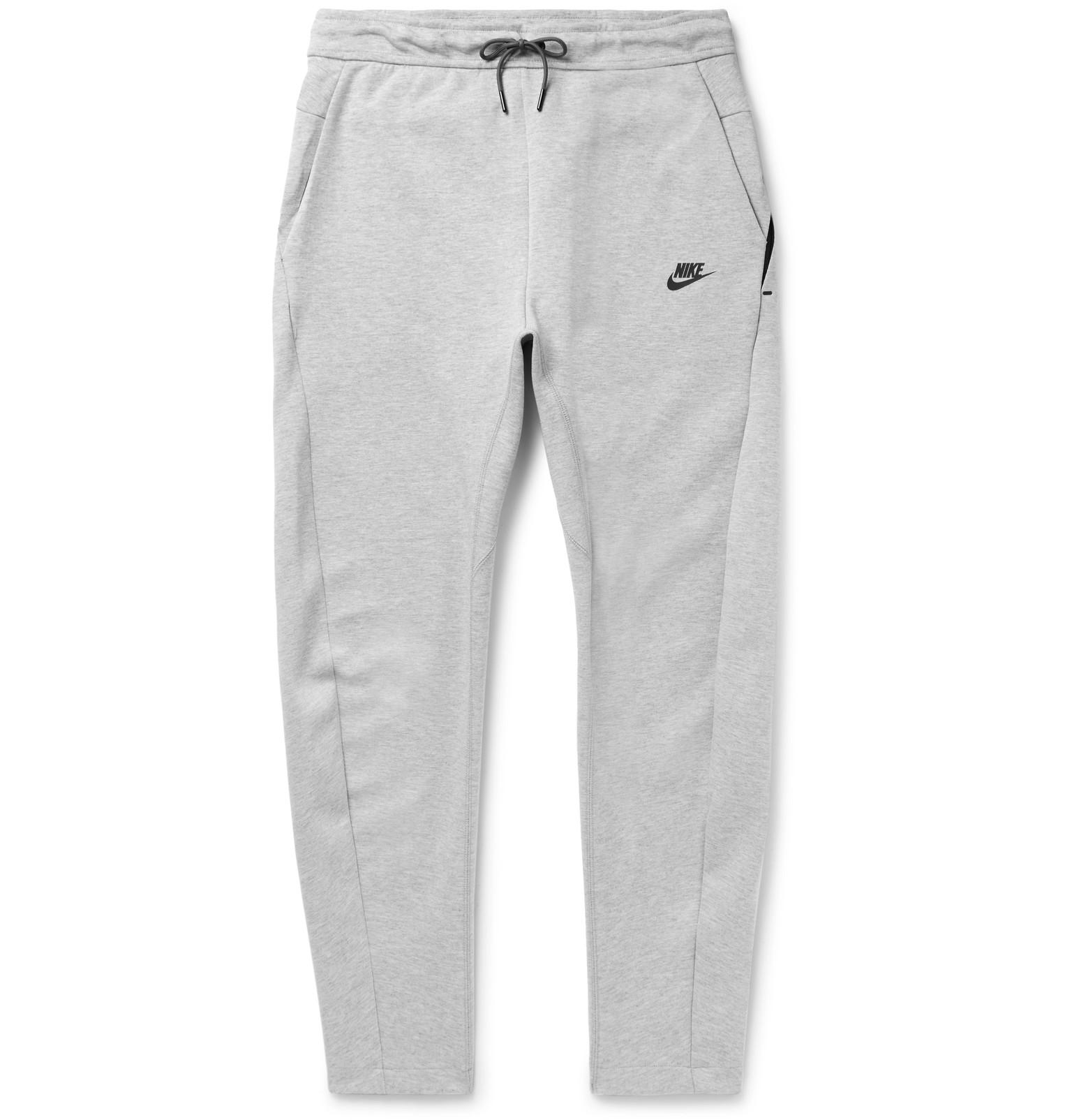 nike gray slim fit tech sweatpants