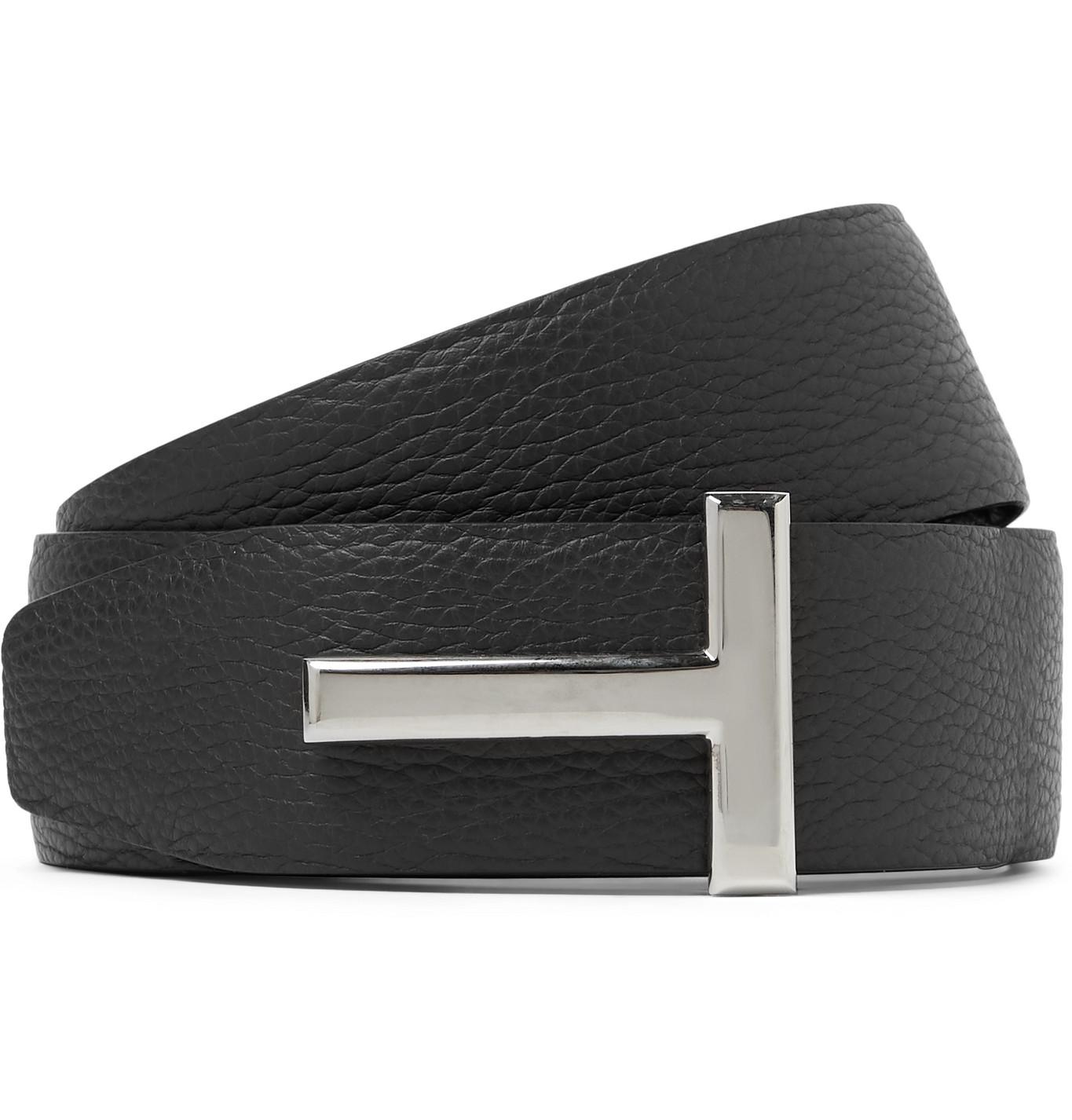 Tom Ford 4cm Black And Brown Reversible Fullgrain Leather Belt for Men