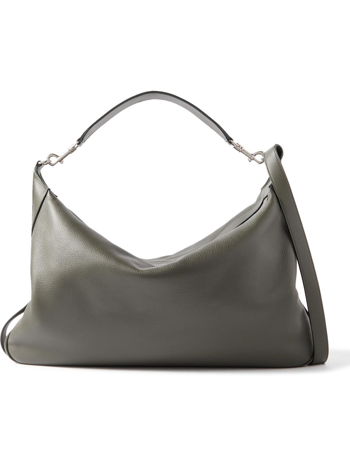 CELINE HOMME Romy Large Full-grain Leather Messenger Bag in Gray for ...