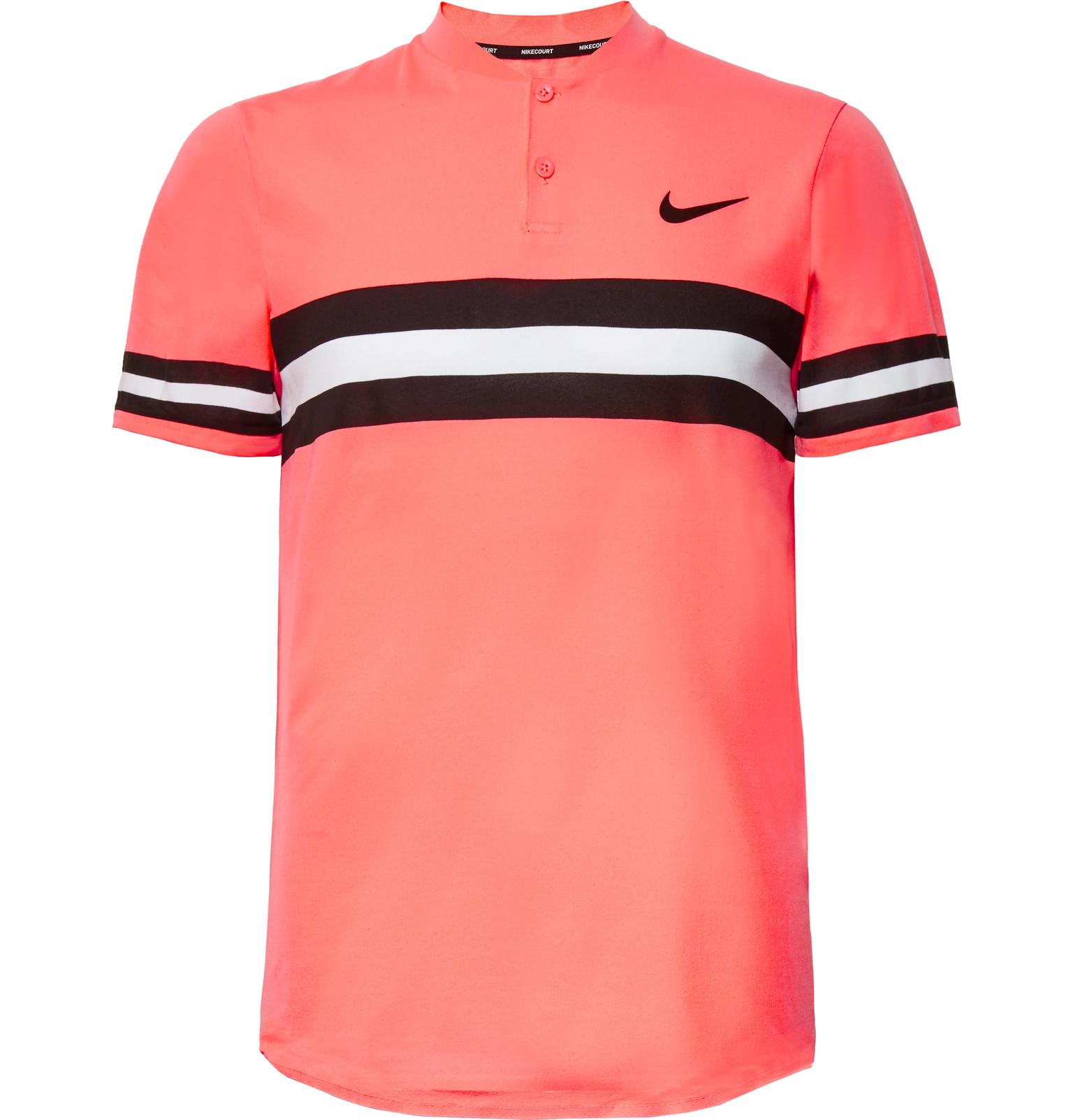 Nike Synthetic Nikecourt Advantage Dri-fit Tennis Polo Shirt in Pink