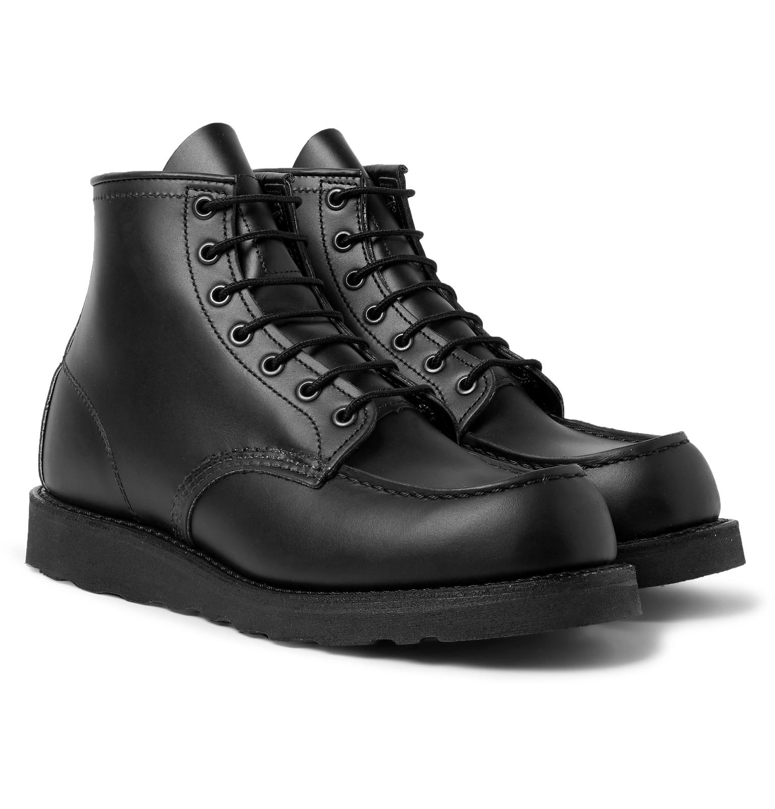 Red Wing 8137 Moc Leather Boots in Black for Men | Lyst