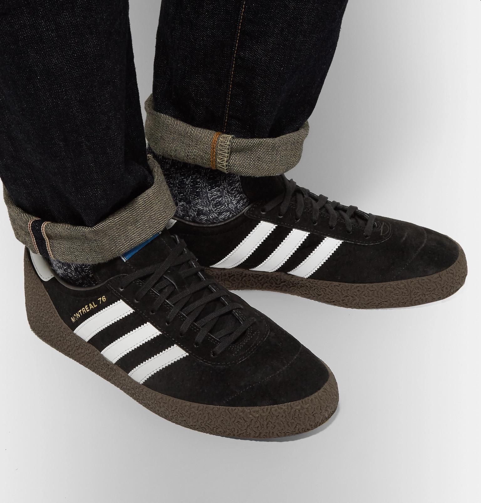 adidas Originals Montreal 76 Suede And Leather Sneakers in Black for ...