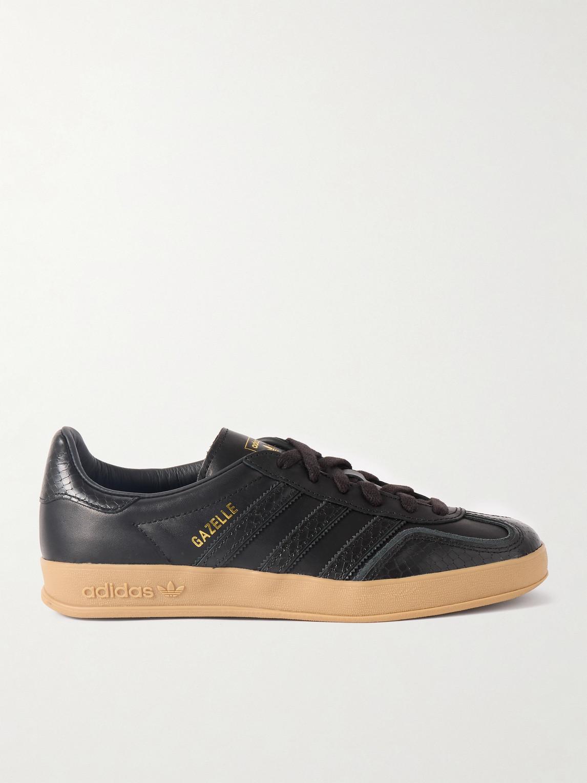 adidas Originals Gazelle Indoor Leather Sneakers in Black for Men Lyst UK